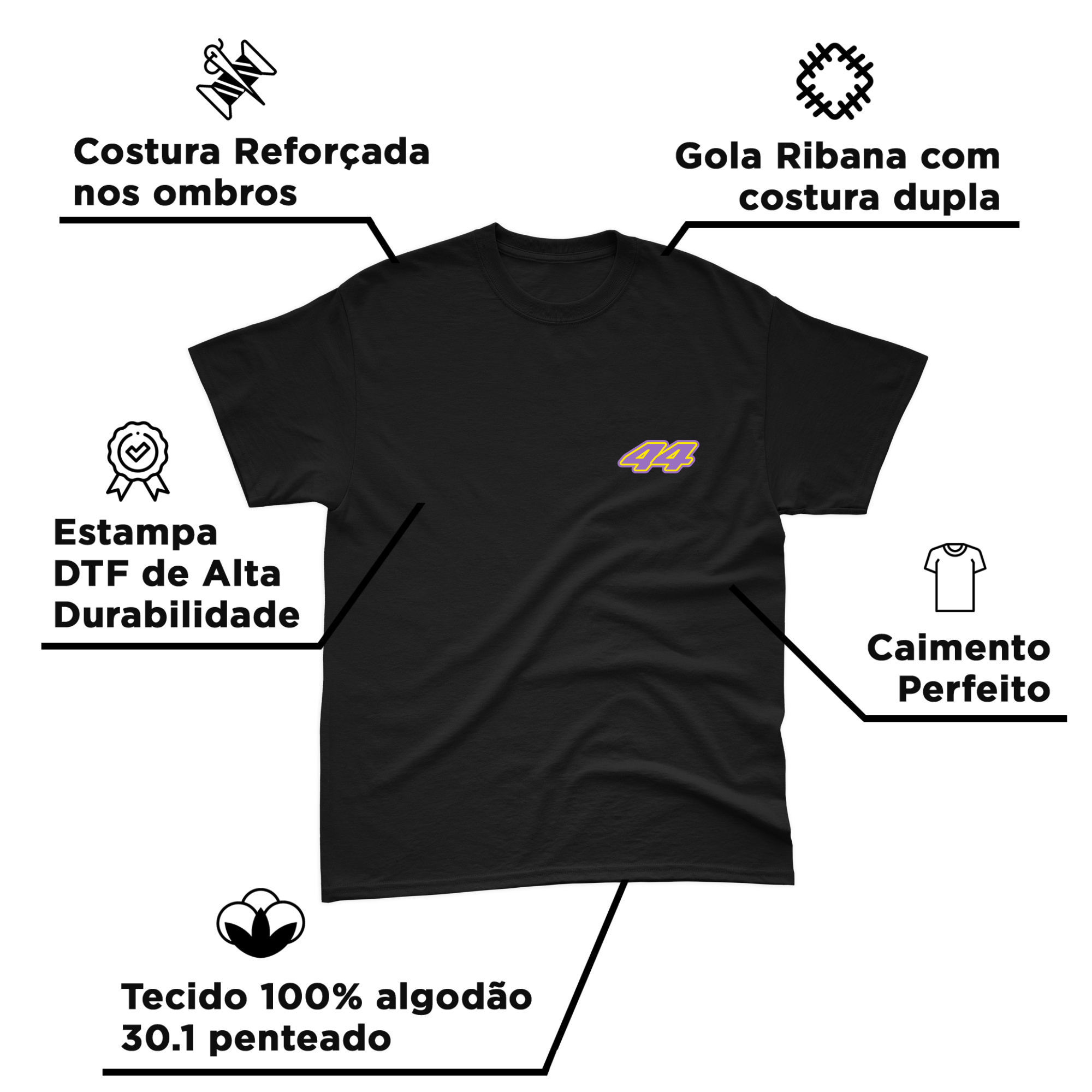 Camiseta Algodão Lewis Hamilton King Of Silverstone 2024 Estampa nas Costas