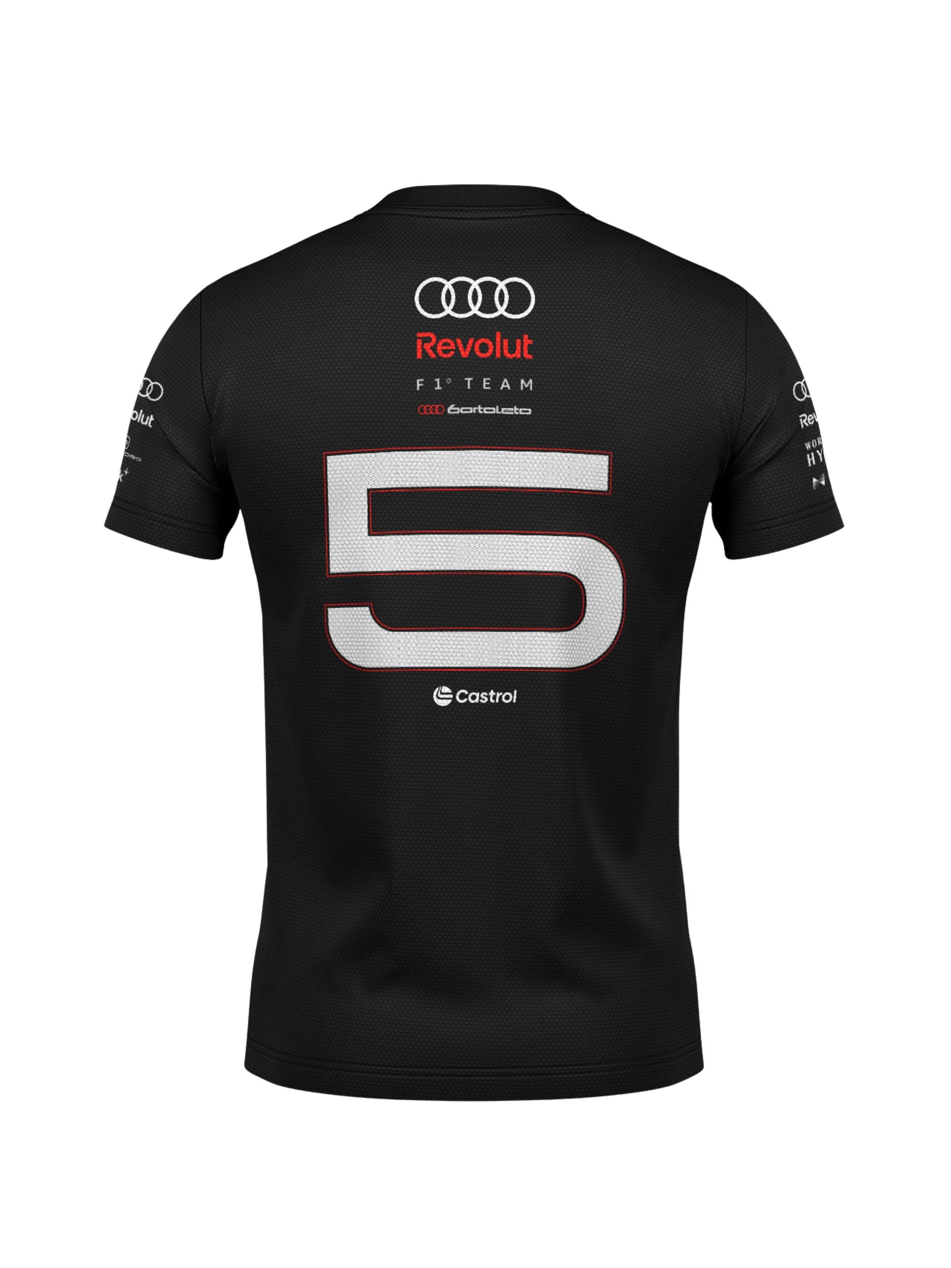 Camiseta Dryfit Audi Bortoleto Torcida 2026 Preto