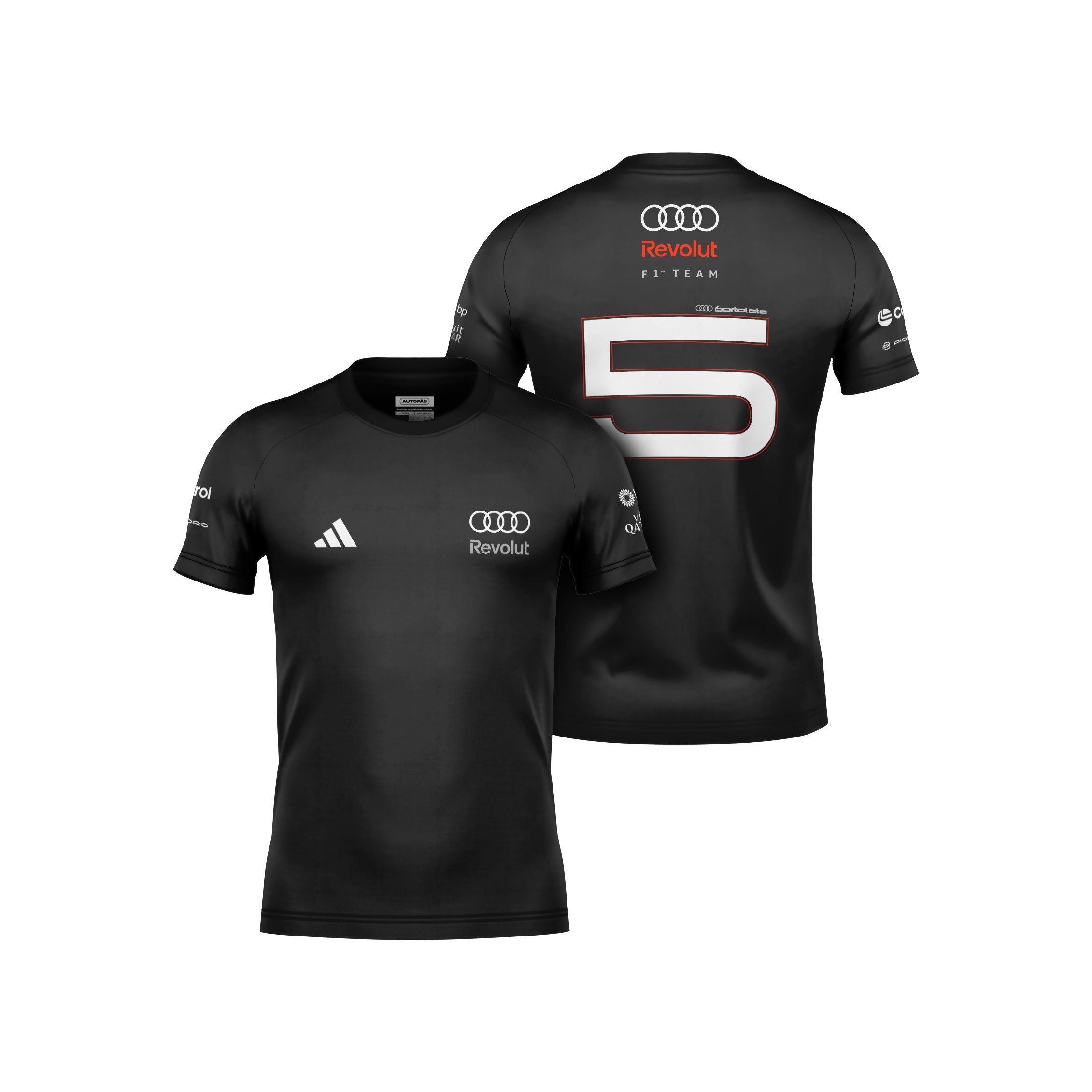 Camiseta Audi Bortoleto 2026 Algodão Preto