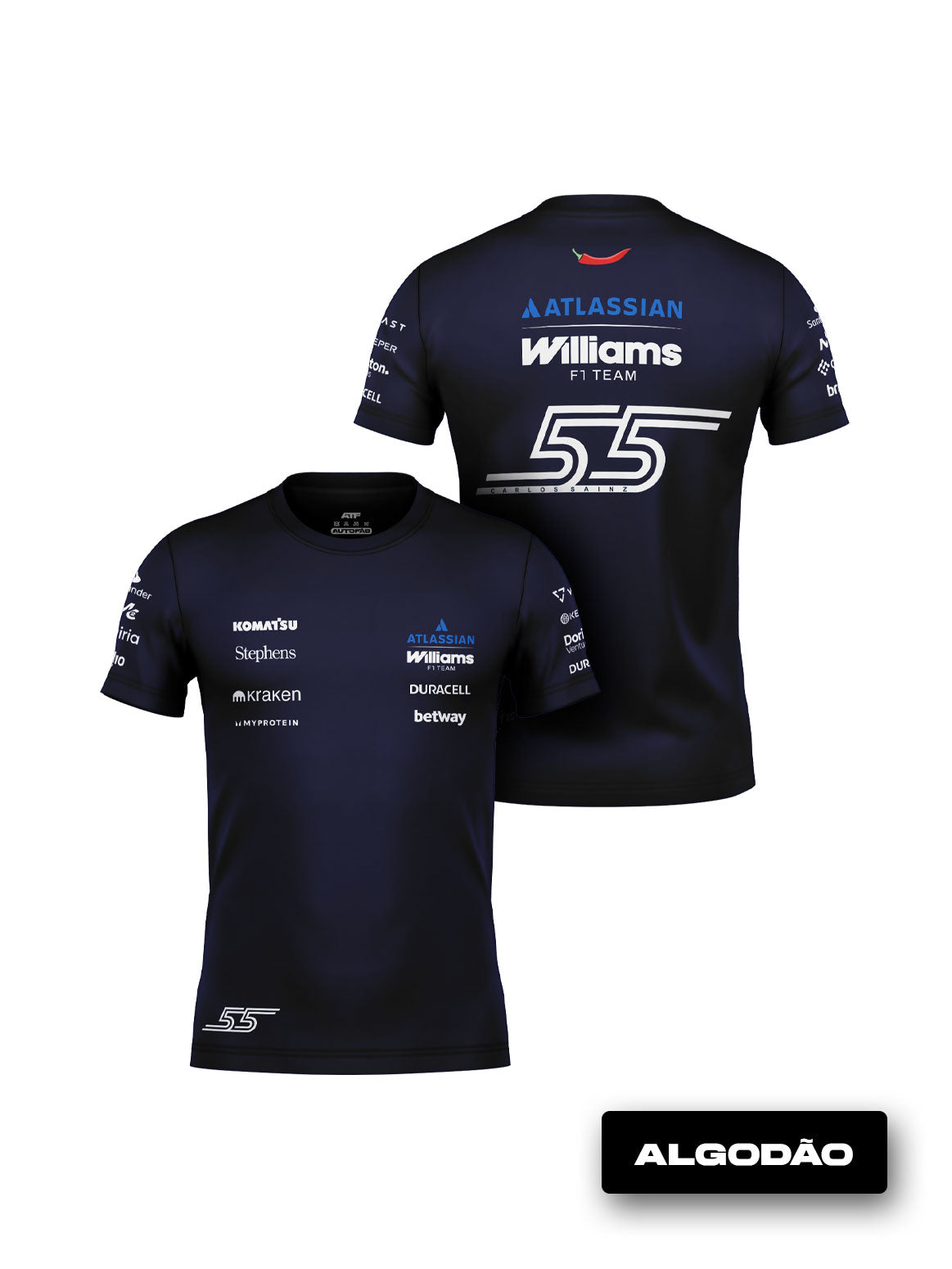 Camiseta Carlos Sainz Williams Team 2026 Algodão