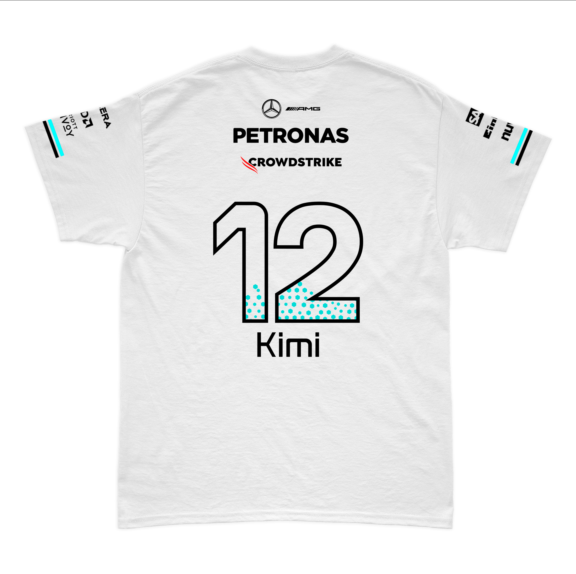 Camiseta Algodão Mercedes Kimi Antonelli Branco 2025
