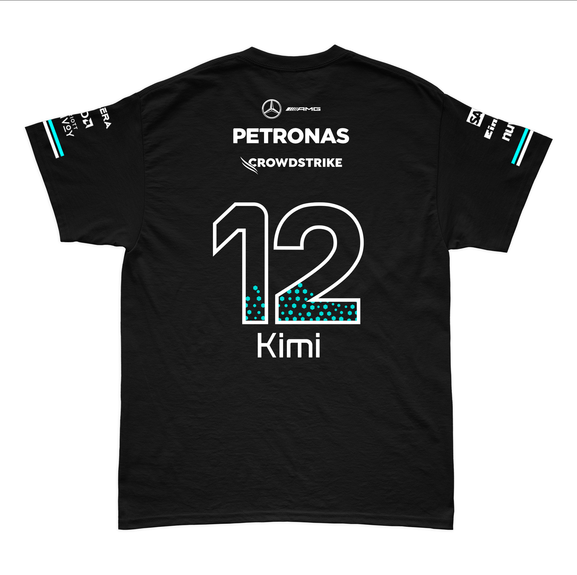 Camiseta Algodão Mercedes Kimi Antonelli Preto 2025