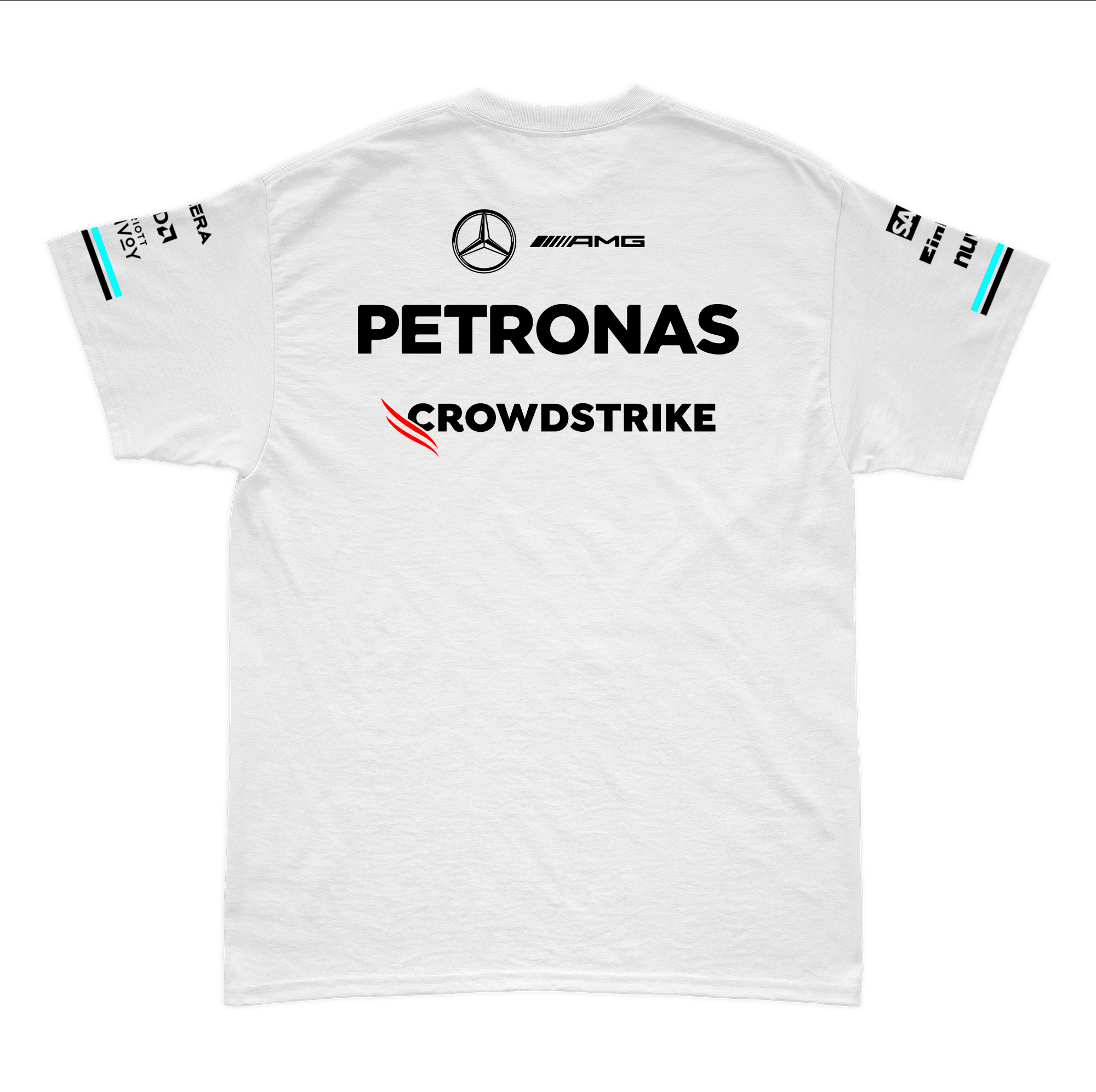 Camiseta Algodão Mercedes Equipe Branco 2025