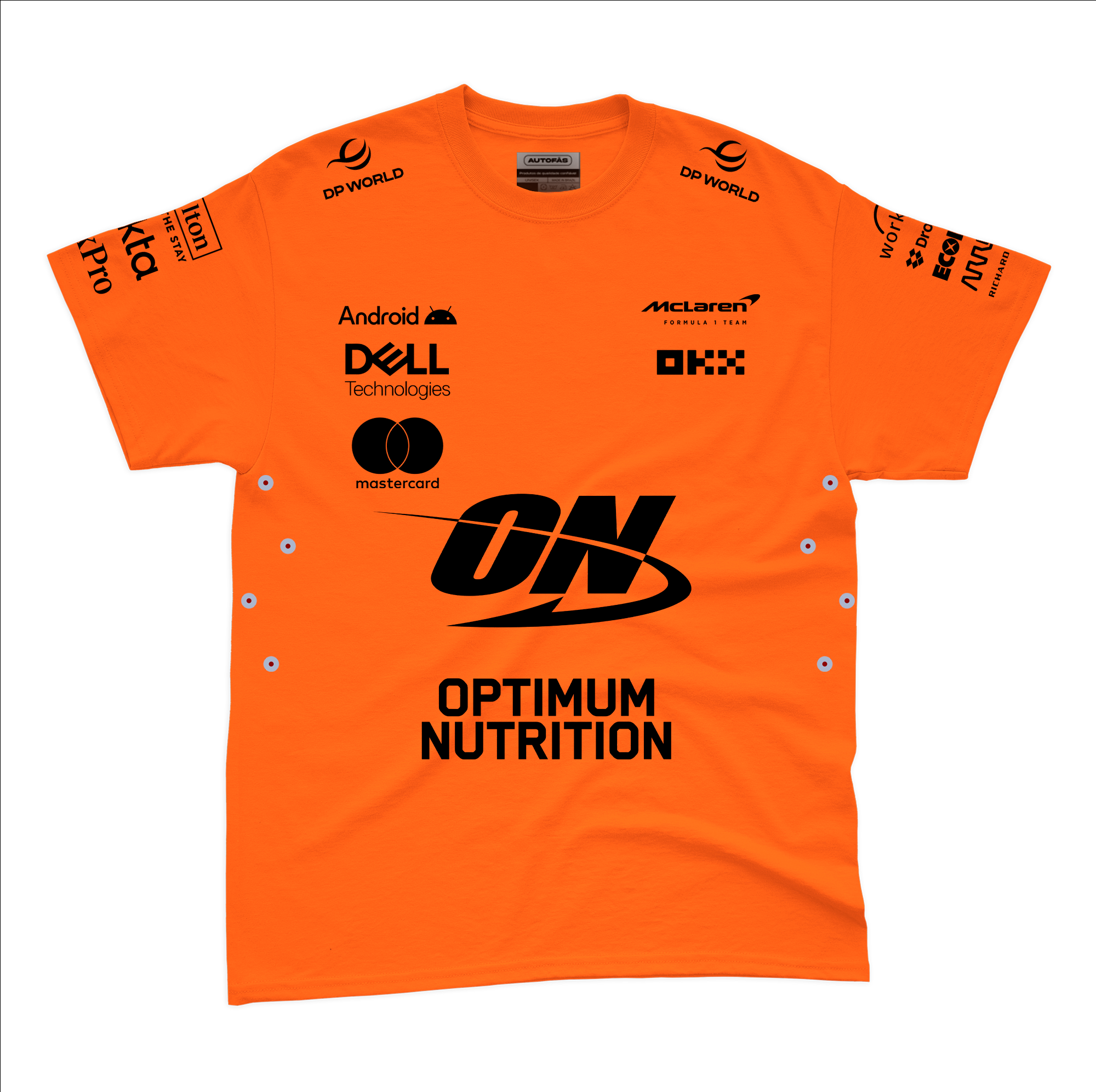 Camiseta Algodão Mclaren Equipe Laranja 2025