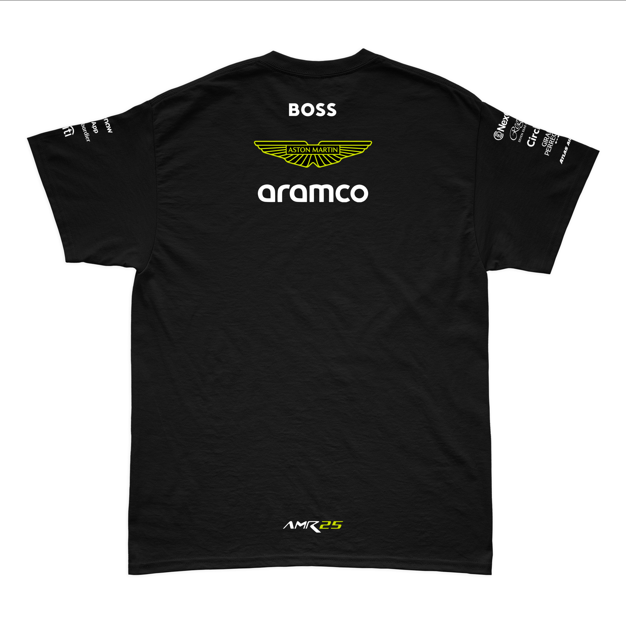 Camiseta Algodão Aston Martin Equipe Preto 2025