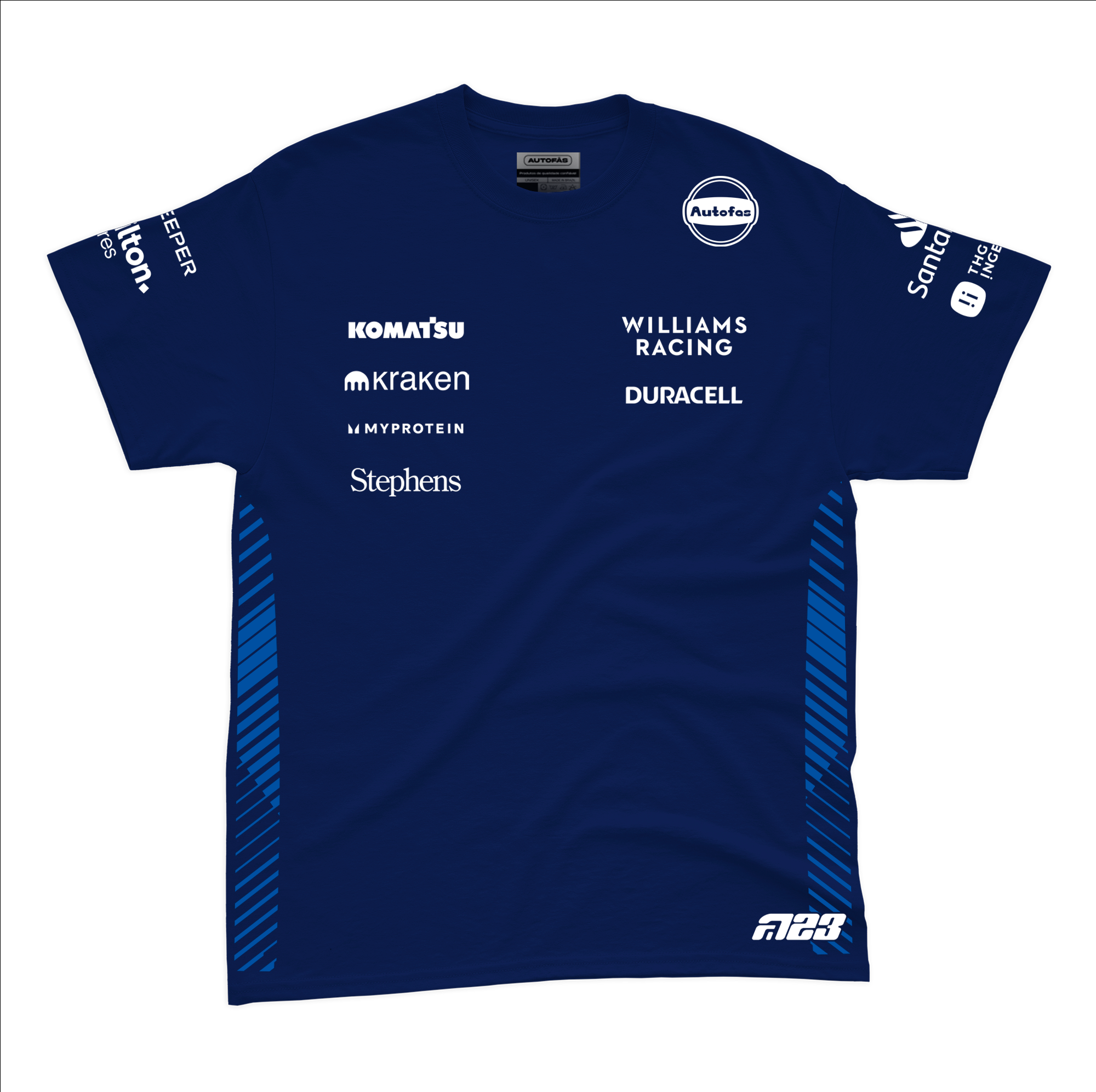 Camiseta Algodão Williams Alex Albon Azul Marinho 2025