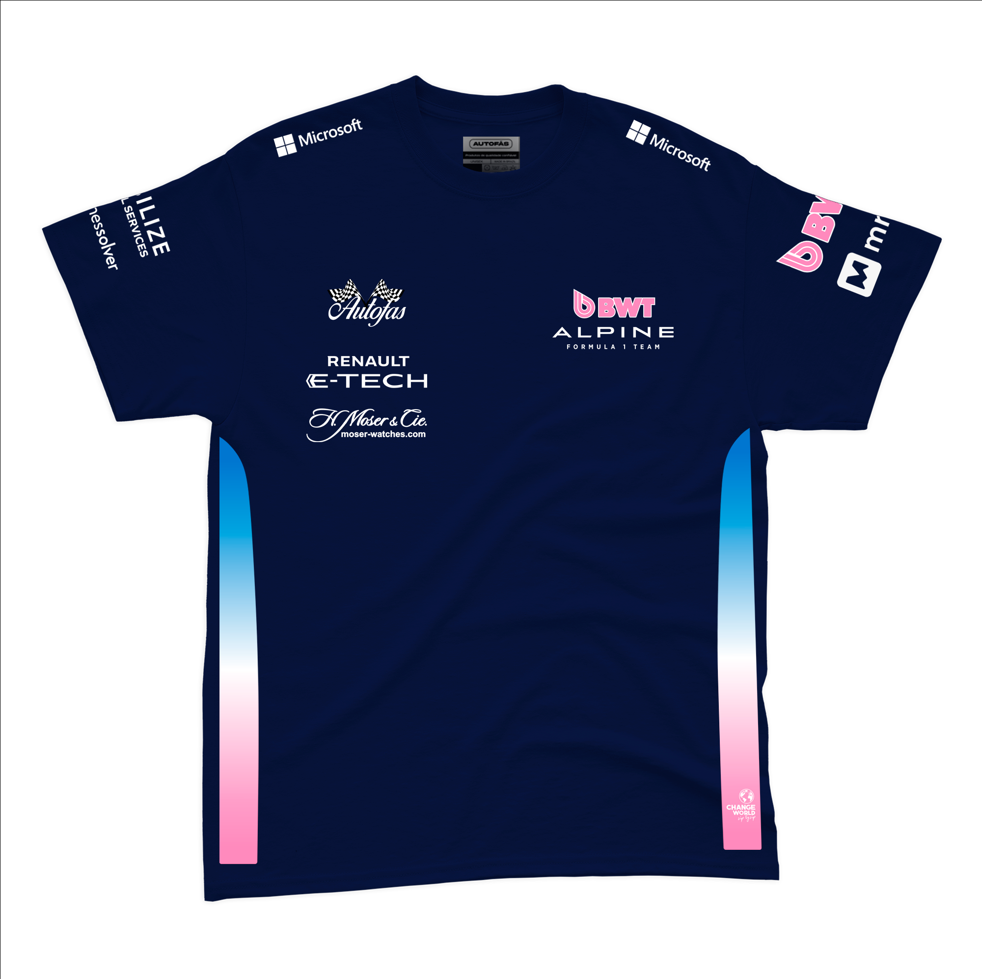 Camiseta Algodão Alpine Equipe Azul Marinho 2025