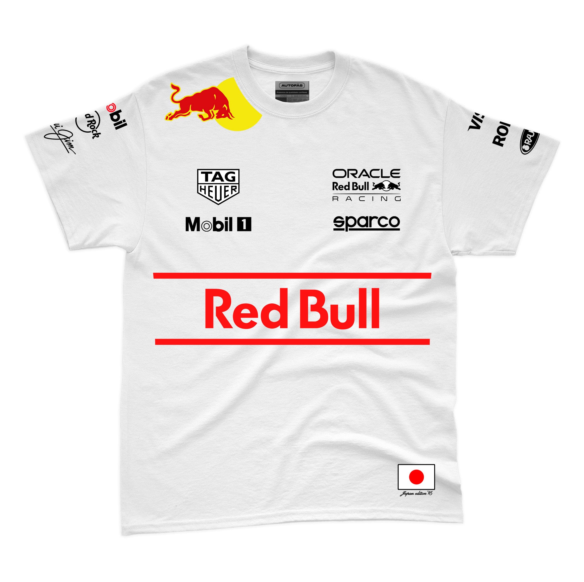 Camiseta Algodão Red Bull Edição Especial Japão 2025