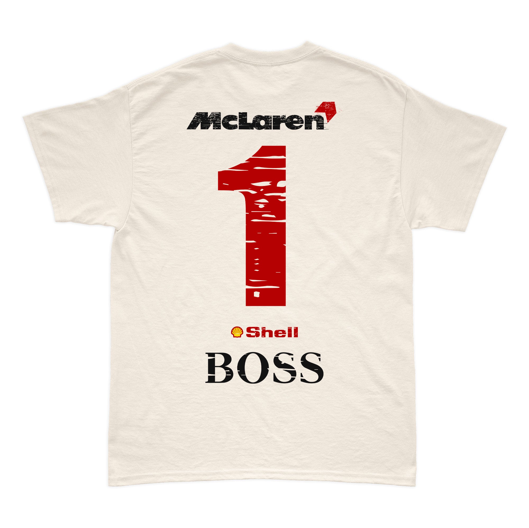 Camiseta Algodão Mclaren Marlboro Vintage anos 90 Off White