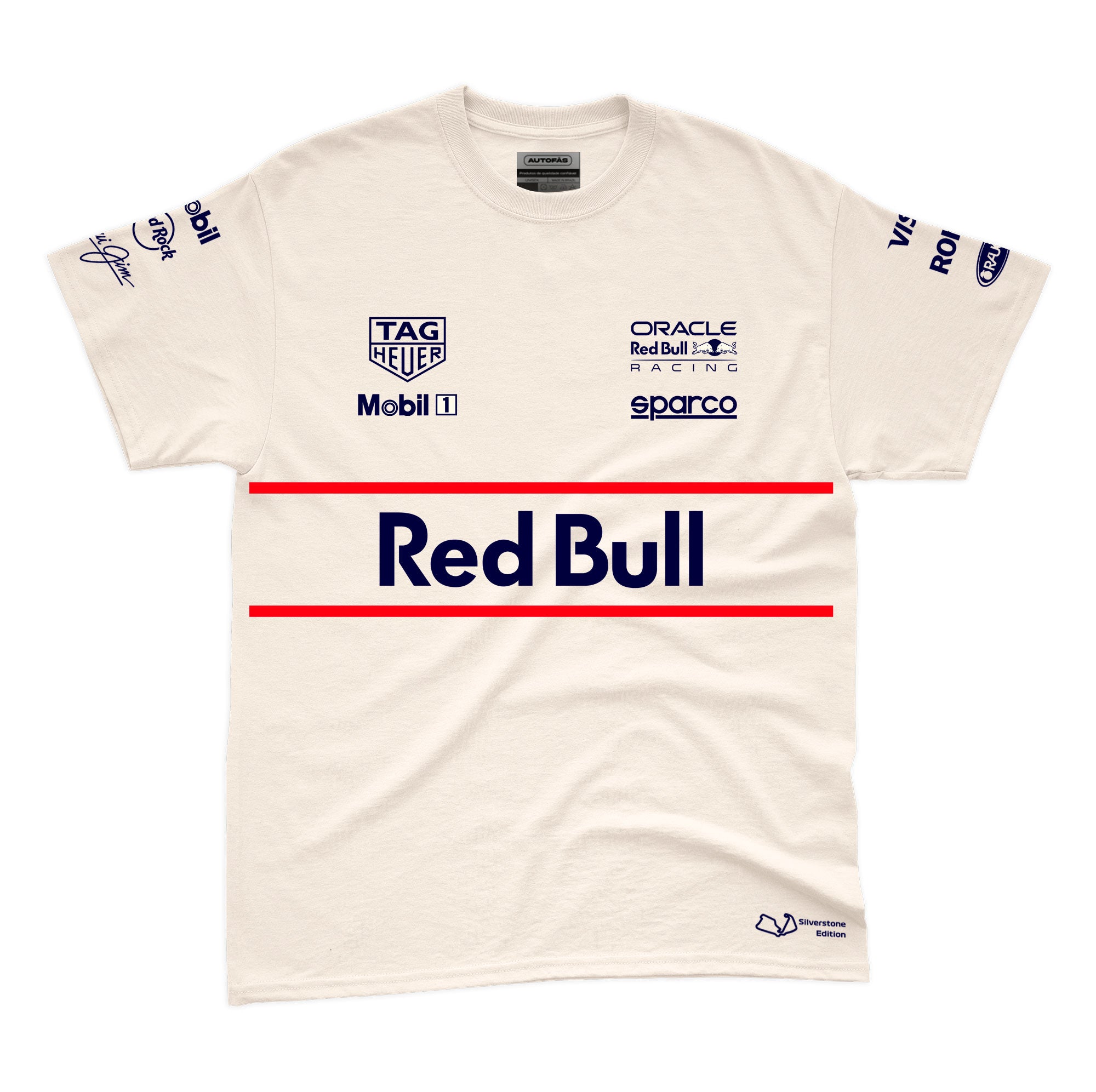 Camiseta Algodão Silverstone Edition Red Bull Off White 2025