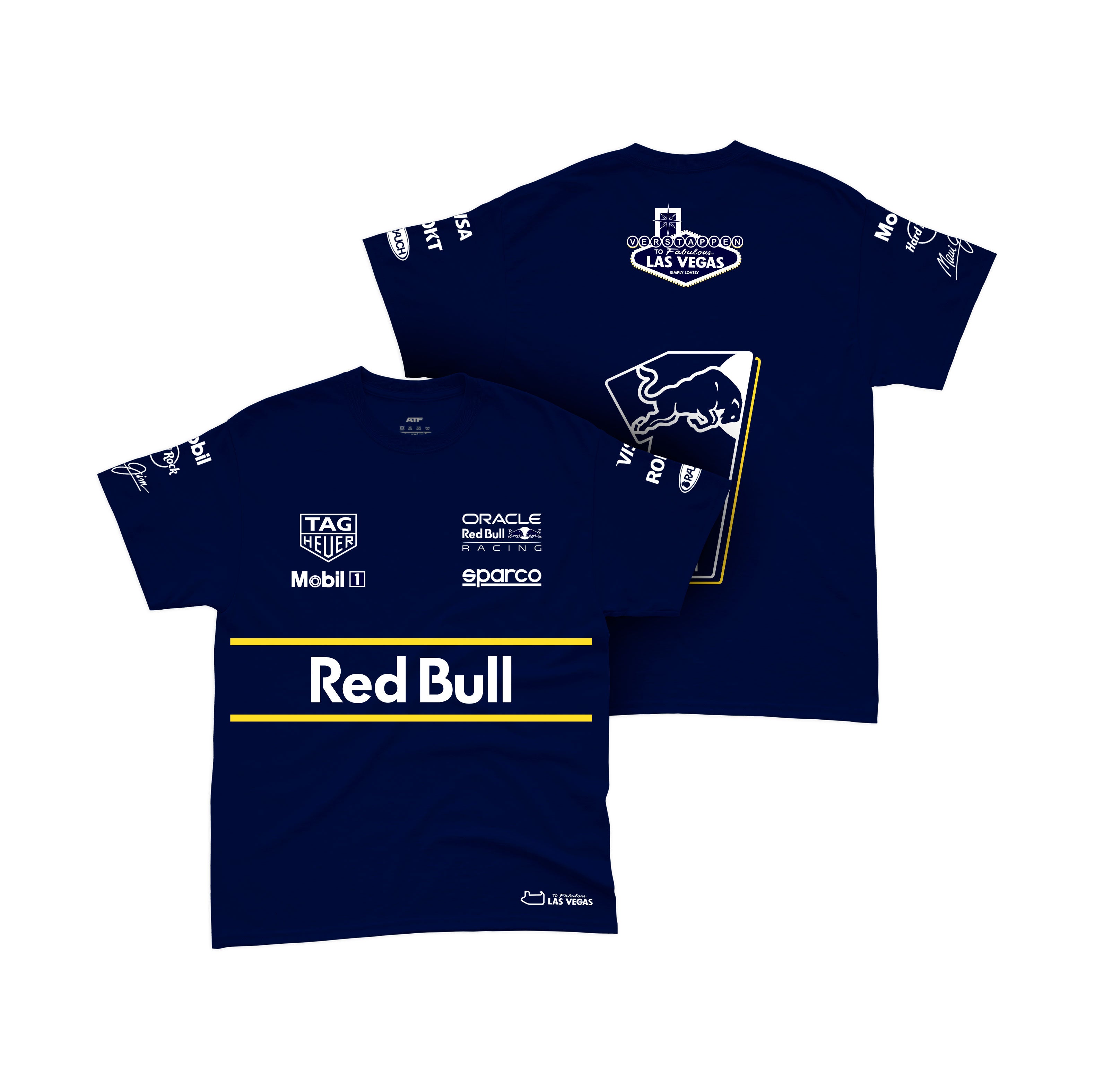 Camiseta Algodão Red Bull Verstappen Las Vegas 2025