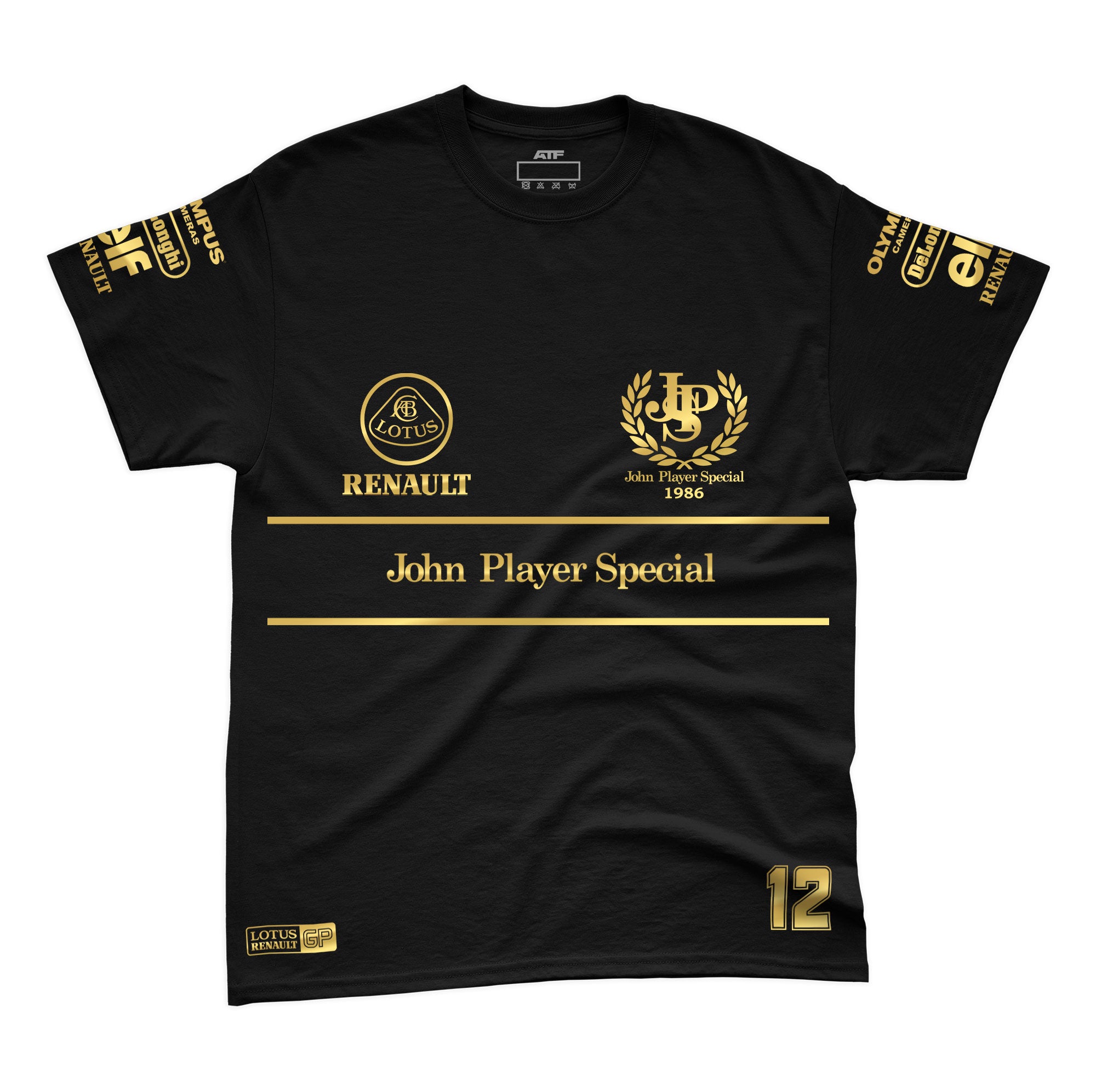 Camiseta Algodão Lotus John Player 80s Preto 2025