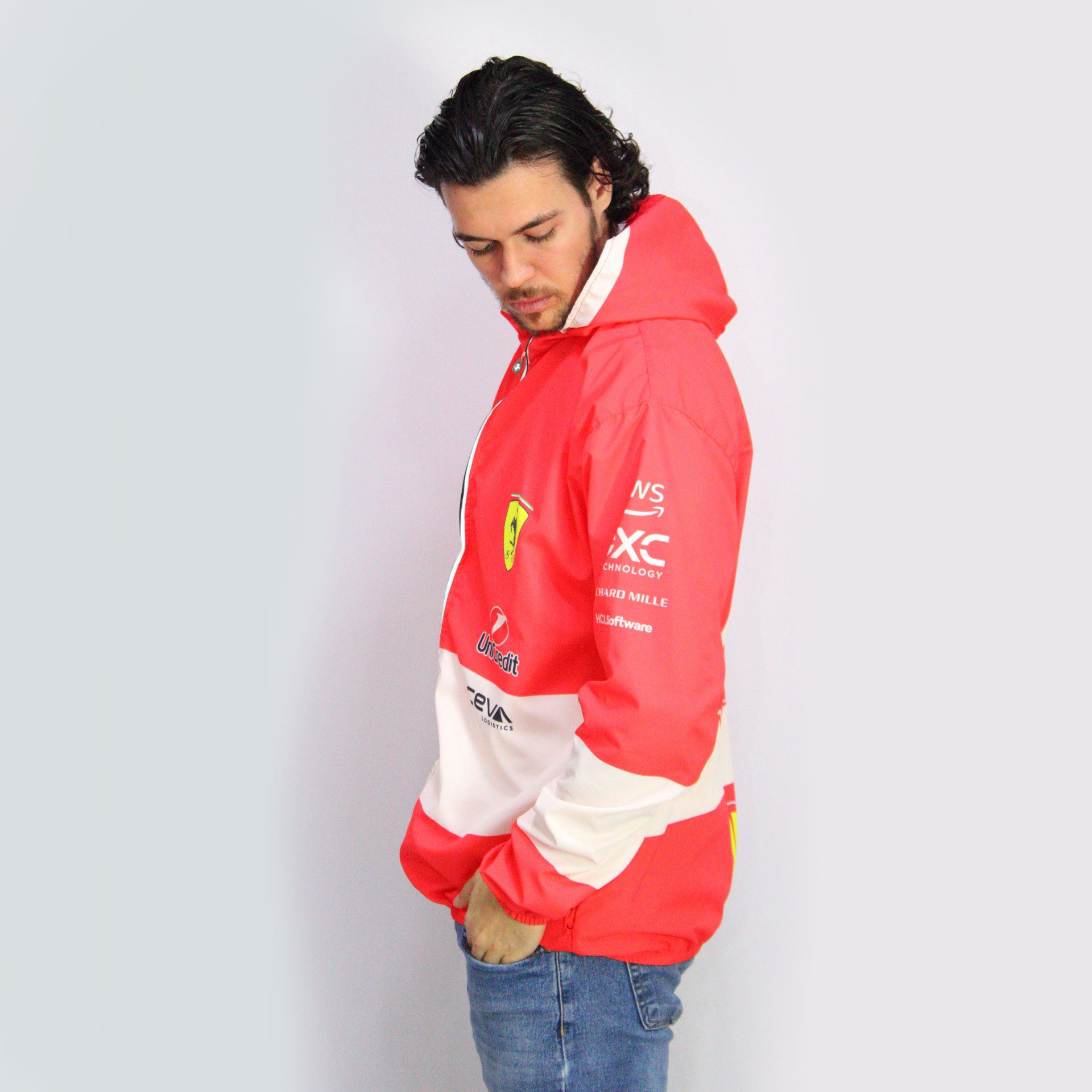 PRÉ VENDA - Jaqueta Corta Vento Lewis Hamilton Ferrari Retrô Edition