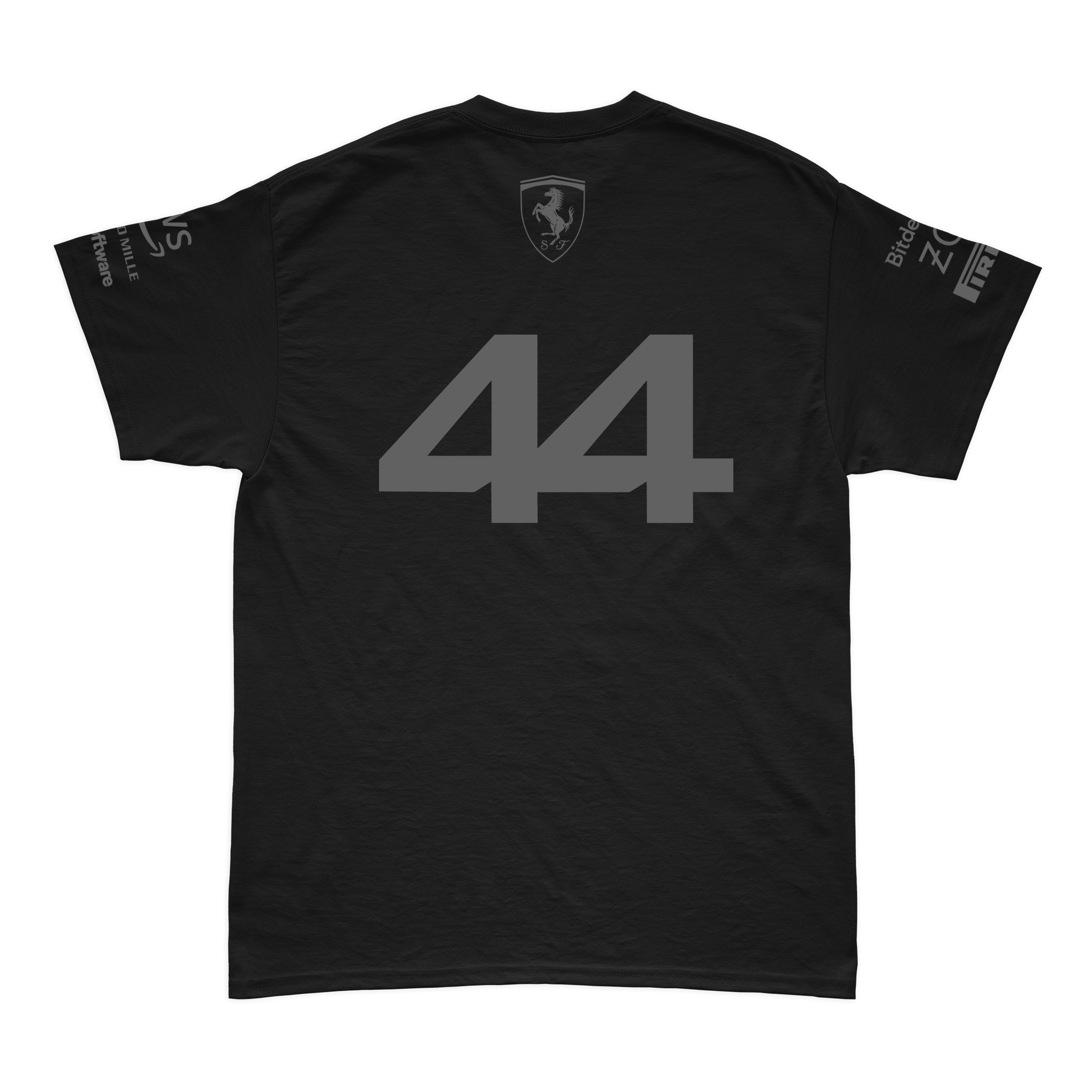 Camiseta Lewis Hamilton Algodão Ferrari 2024 All Black