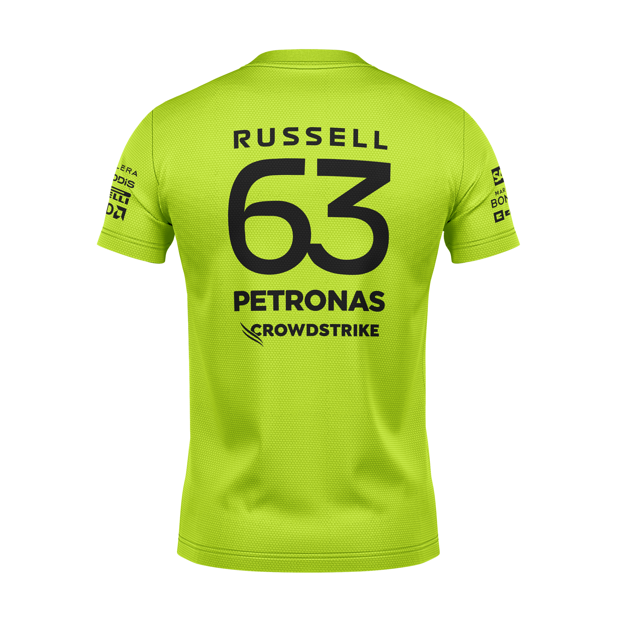 Camiseta DryFit Mercedes 2024 Verde Neon George Russell
