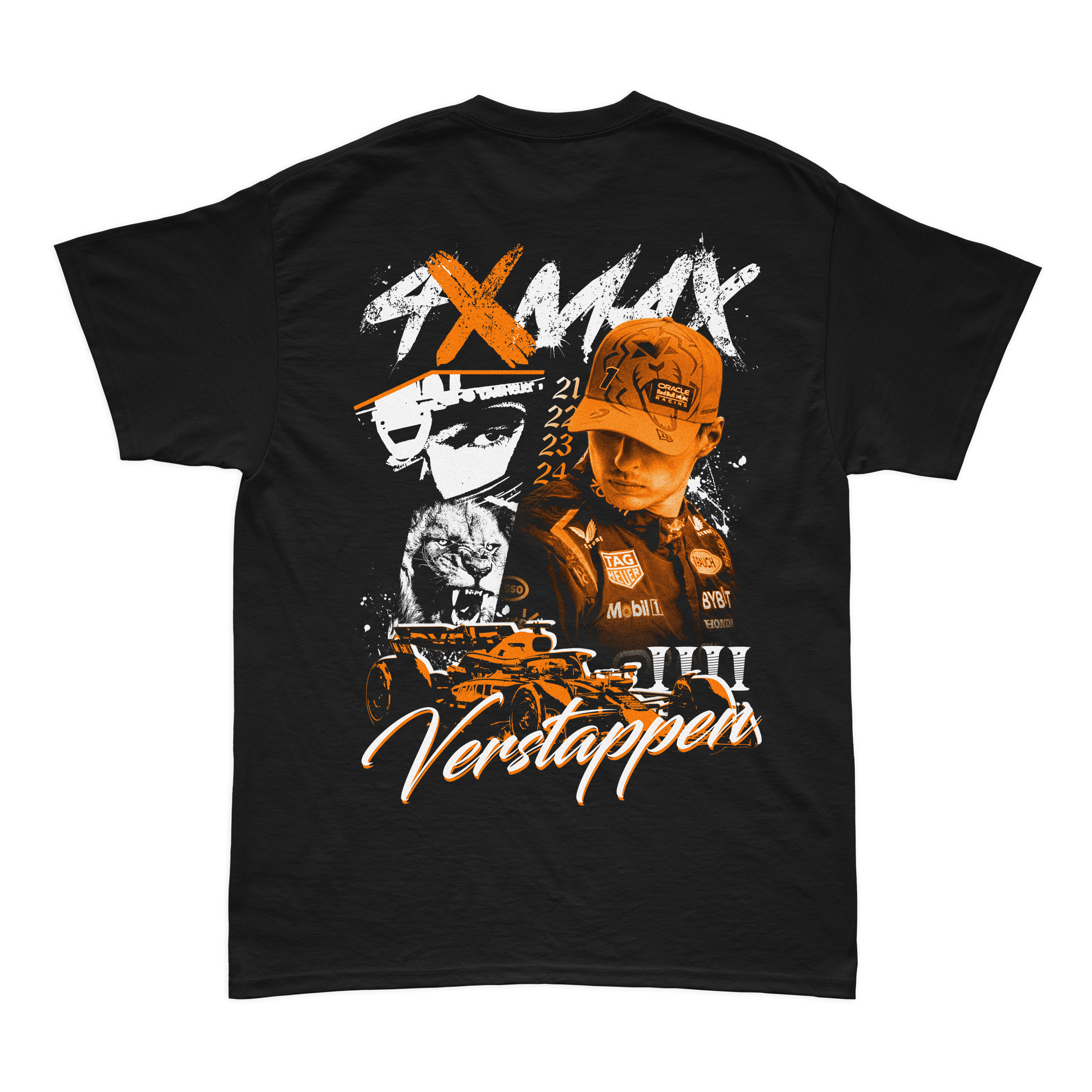 Camiseta Edição Especial Max Verstappen Campeão 2024 Algodão