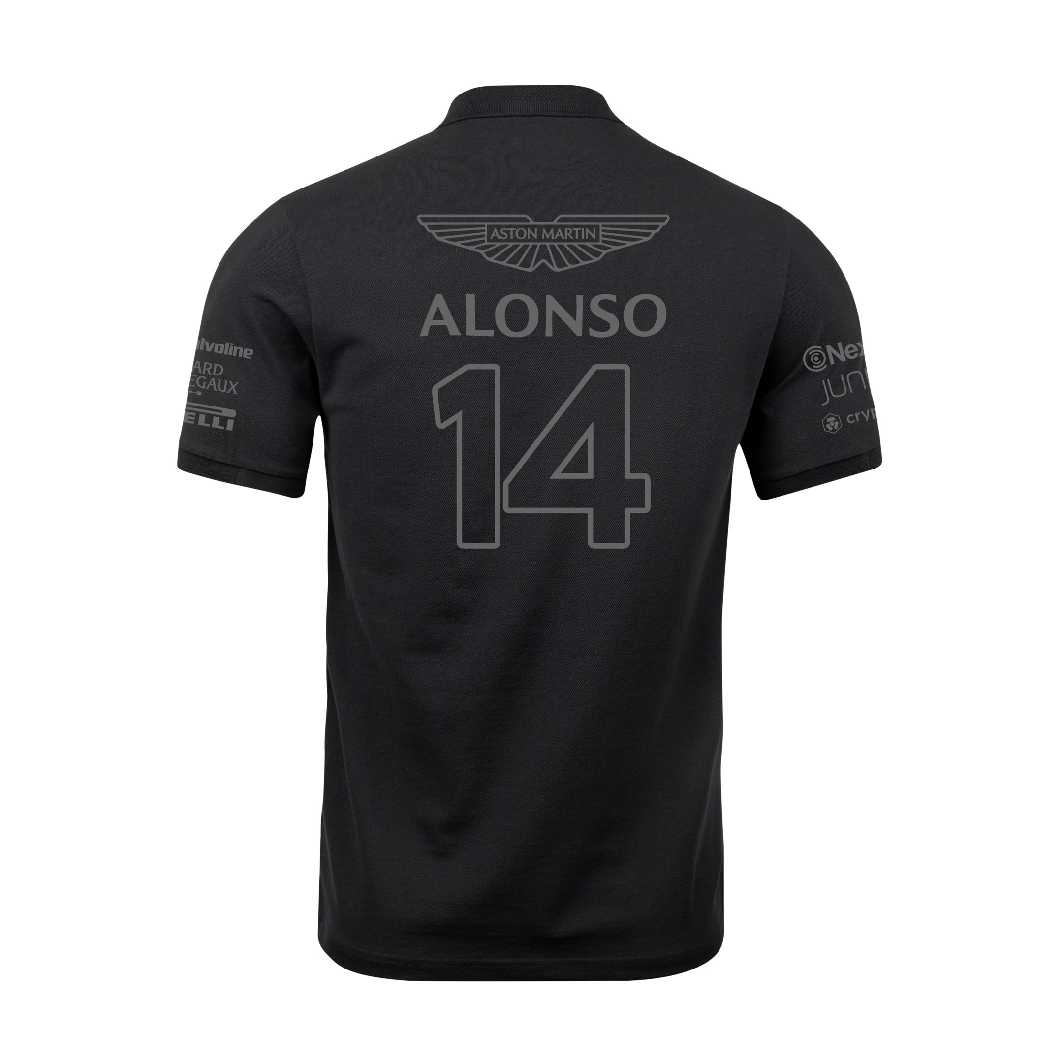 Camisa Polo Fernando Alonso Aston Martin 2024 All Black