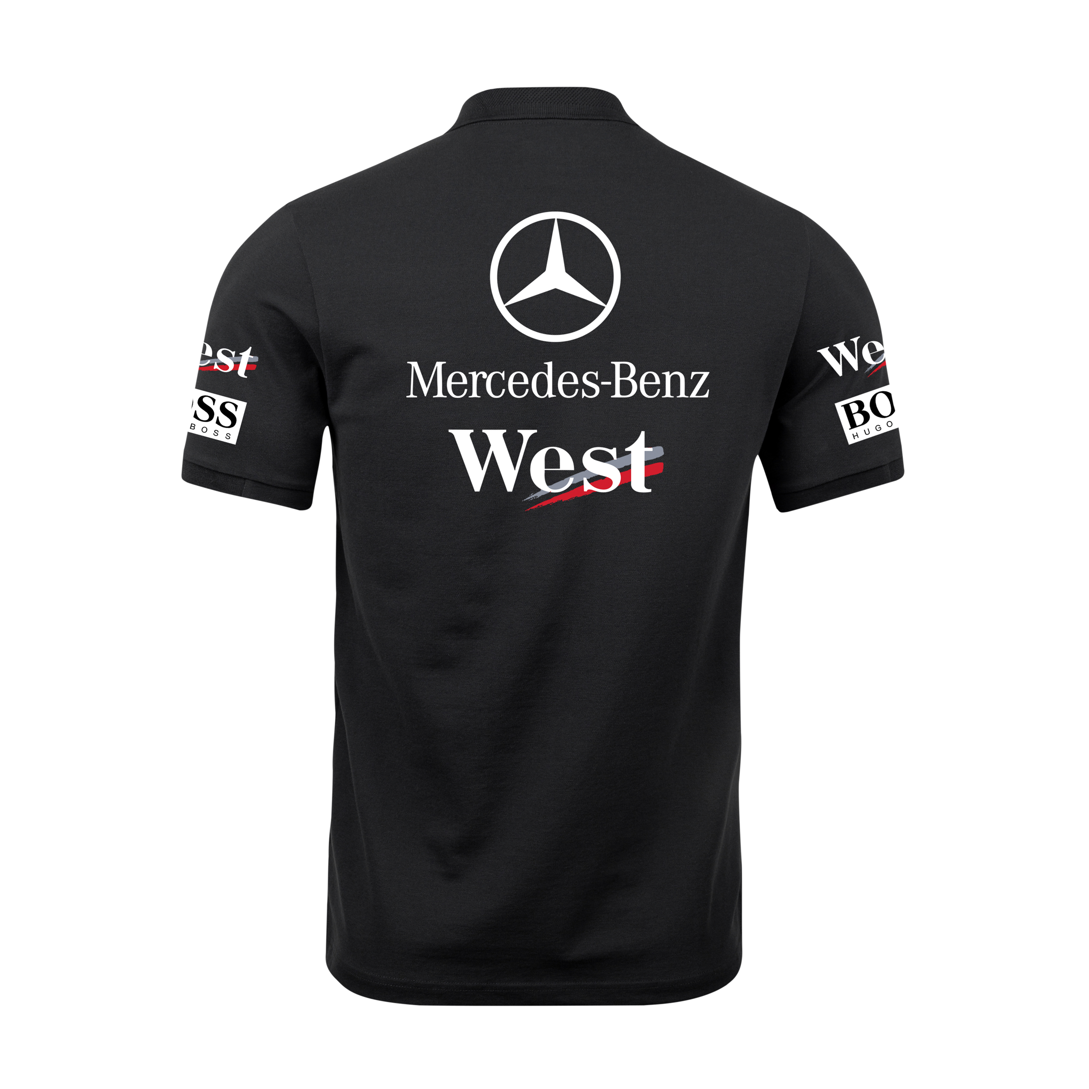Camisa Polo Mclaren West Mercedes Retrô Preta