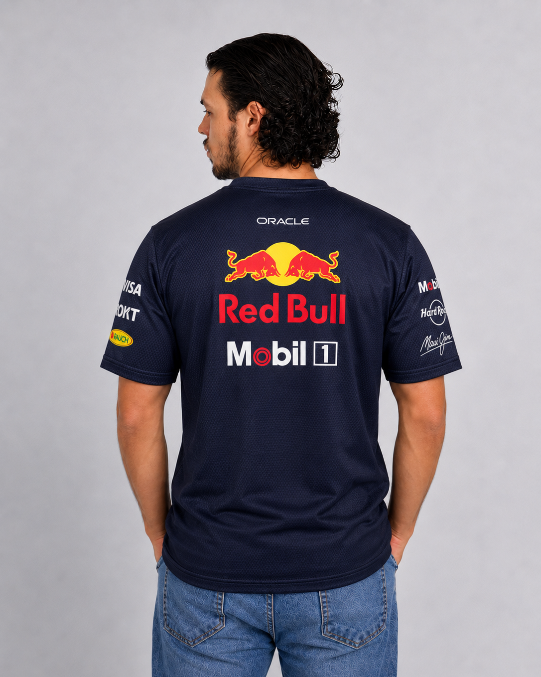 Camiseta Dryfit Red Bull Equipe Azul Marinho 2025