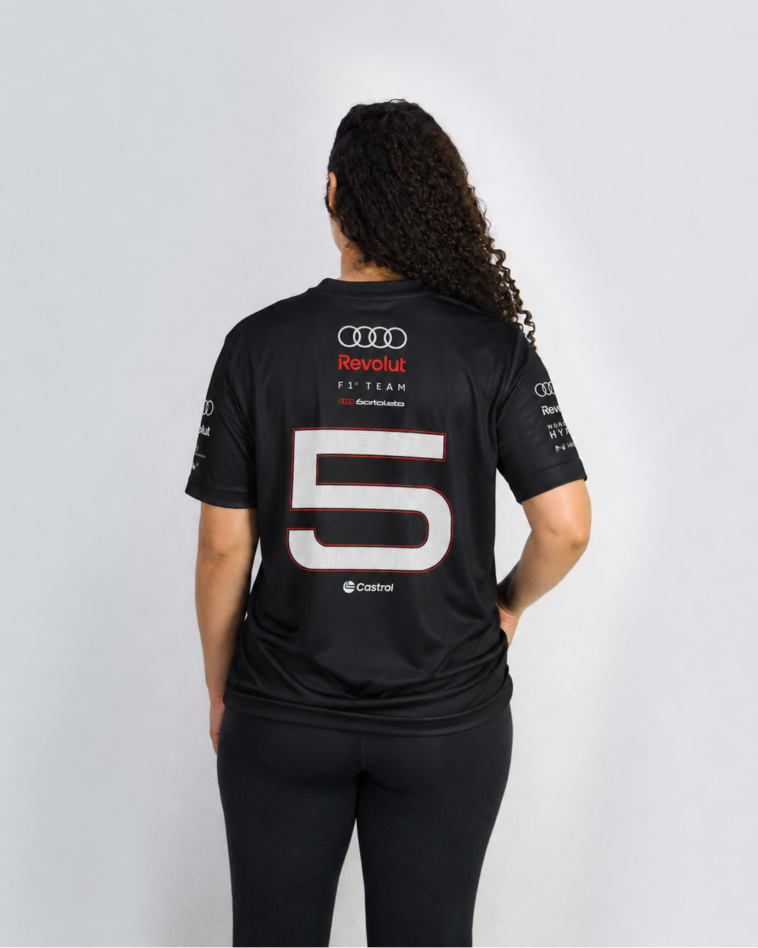 Camiseta Audi Bortoleto Torcida 2026 Algodão Preto