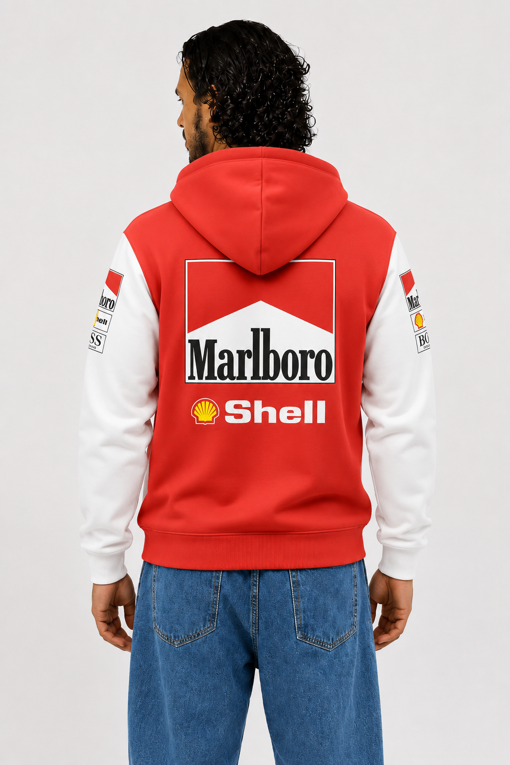 Moletom Canguru McLaren Marlboro Retrô Vermelho
