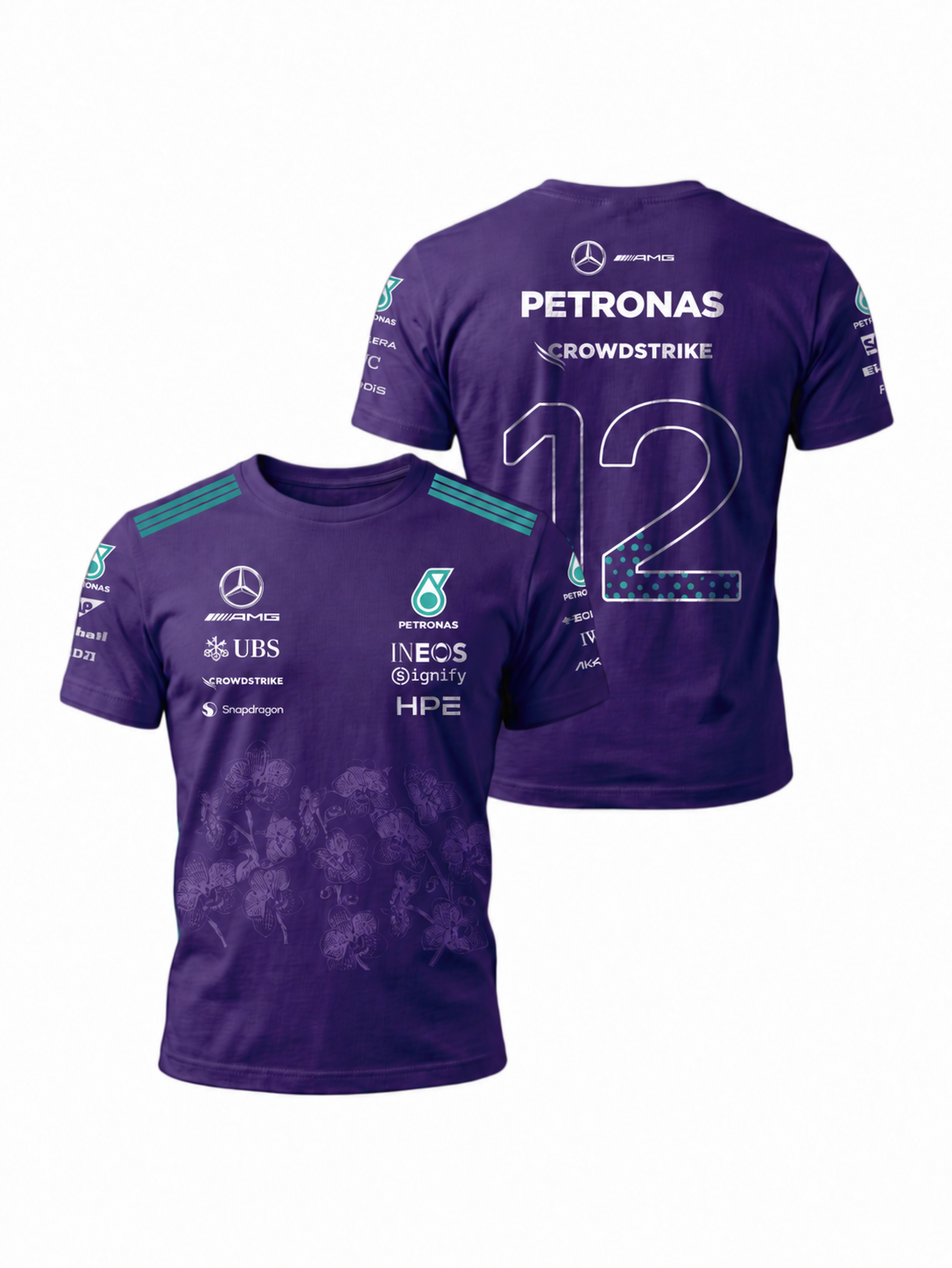 Camiseta Kimi Antonelli Mercedes F1 Edição Purple