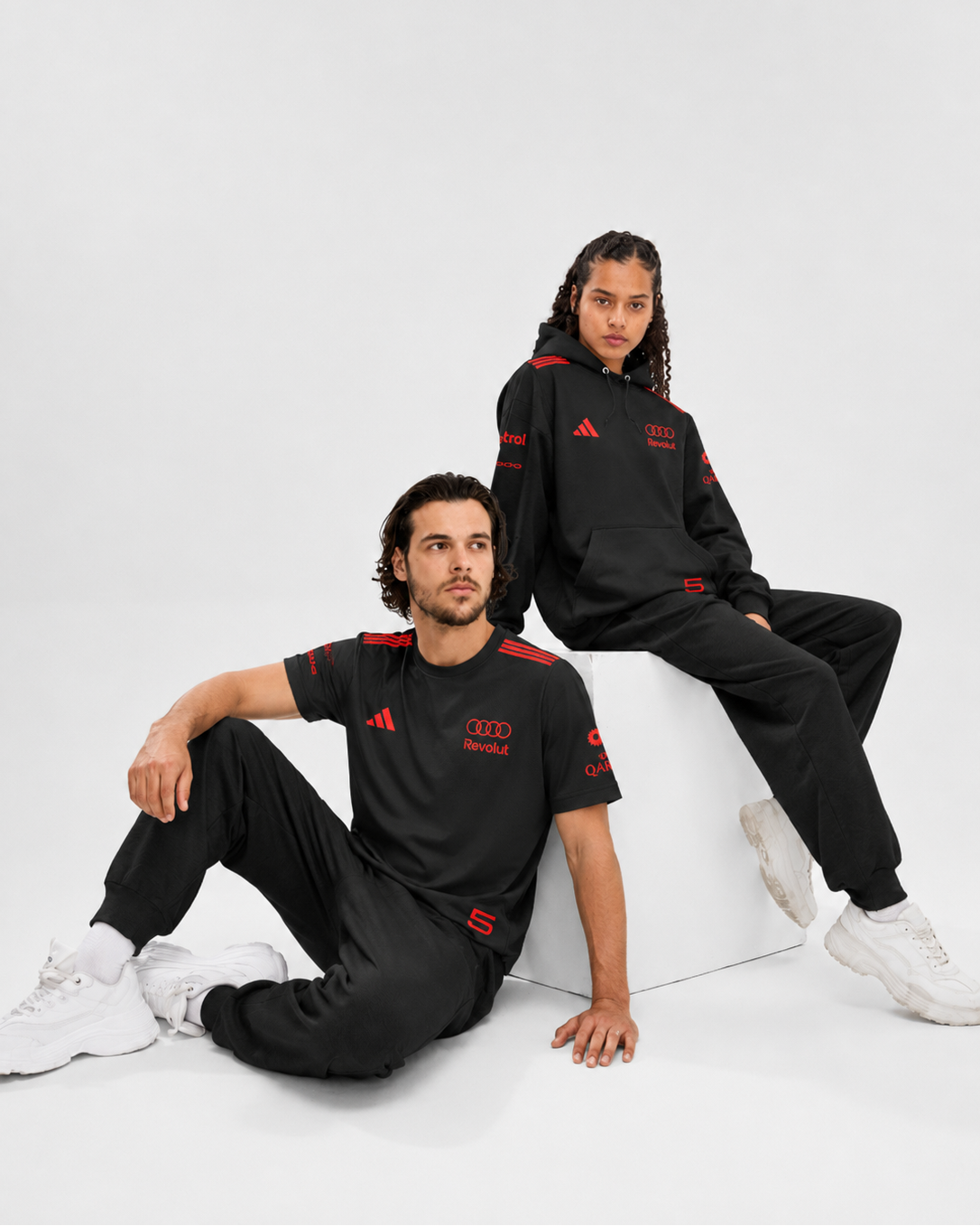Combo Red & Black Gabriel Bortoleto Moletom Canguru + Camiseta Dryfit Preto