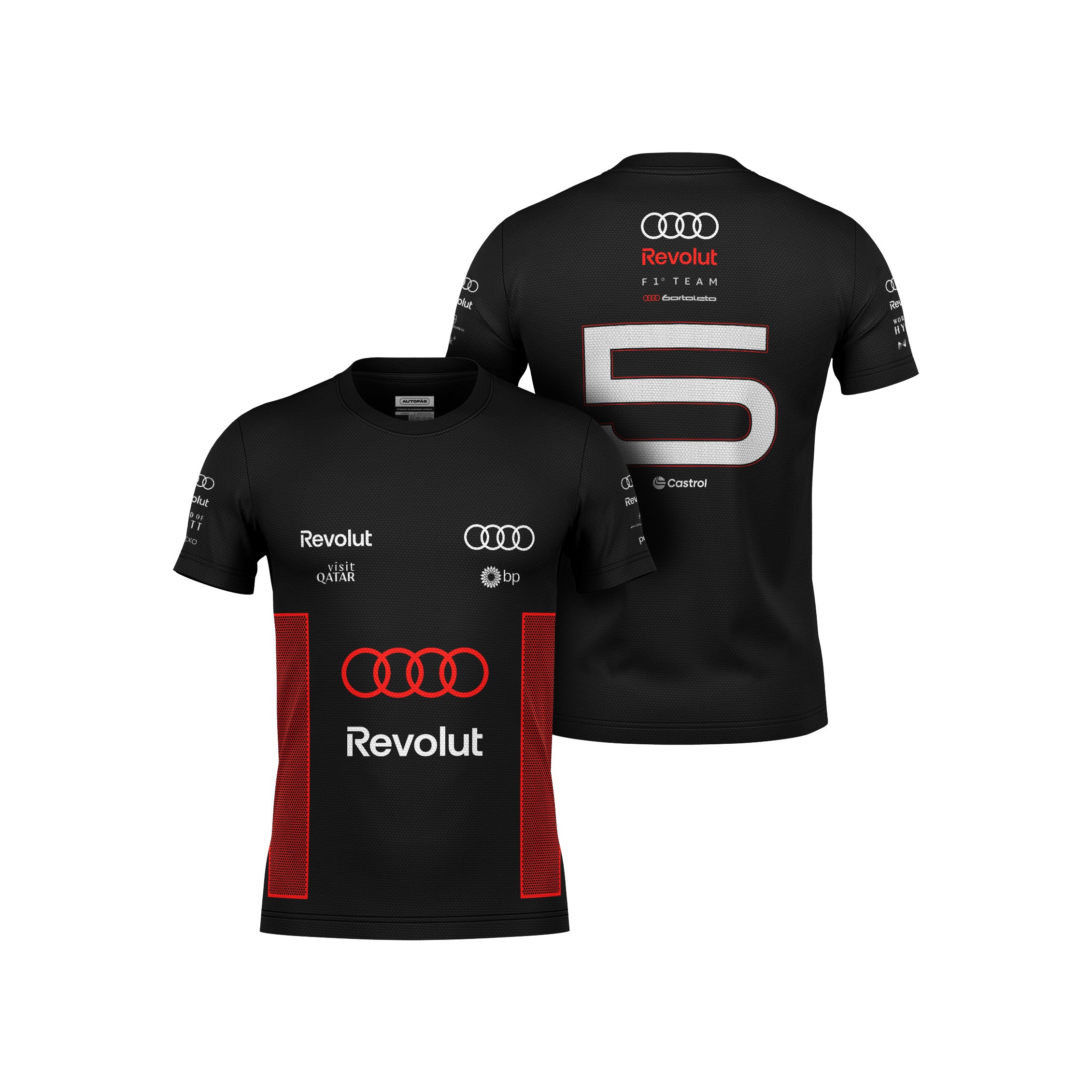 Camiseta Audi Bortoleto Torcida 2026 Dryfit Preto