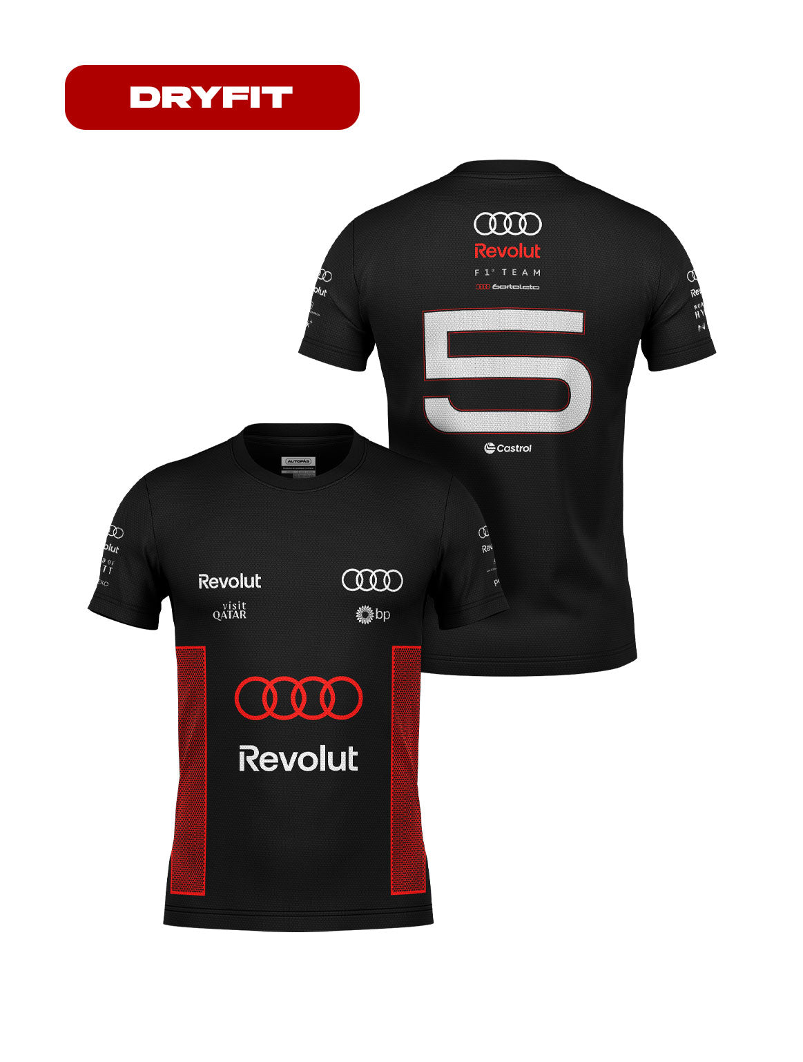 Camiseta Dryfit Audi Bortoleto Torcida 2026 Preto