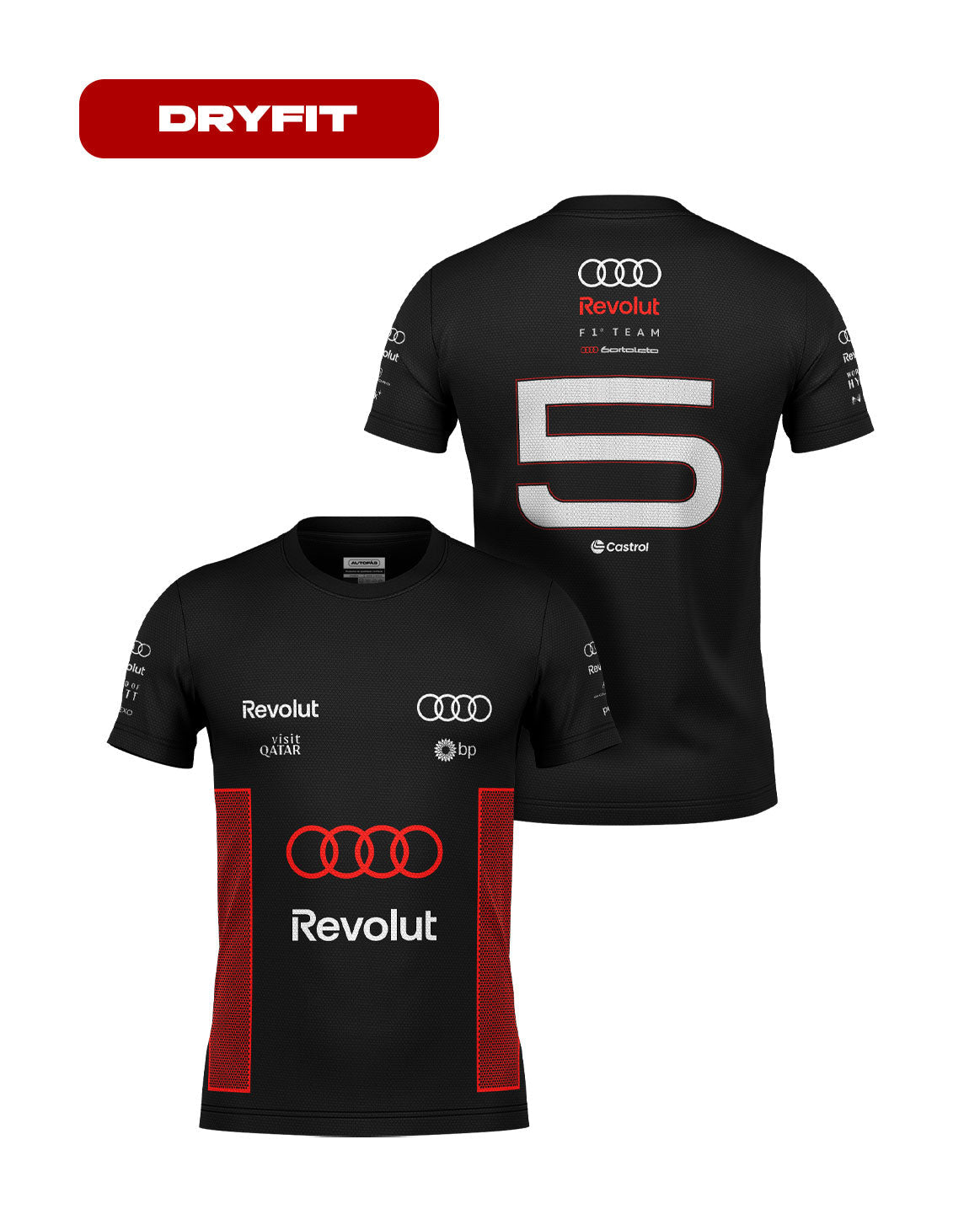 Camiseta Dryfit Audi Bortoleto Torcida 2026 Preto