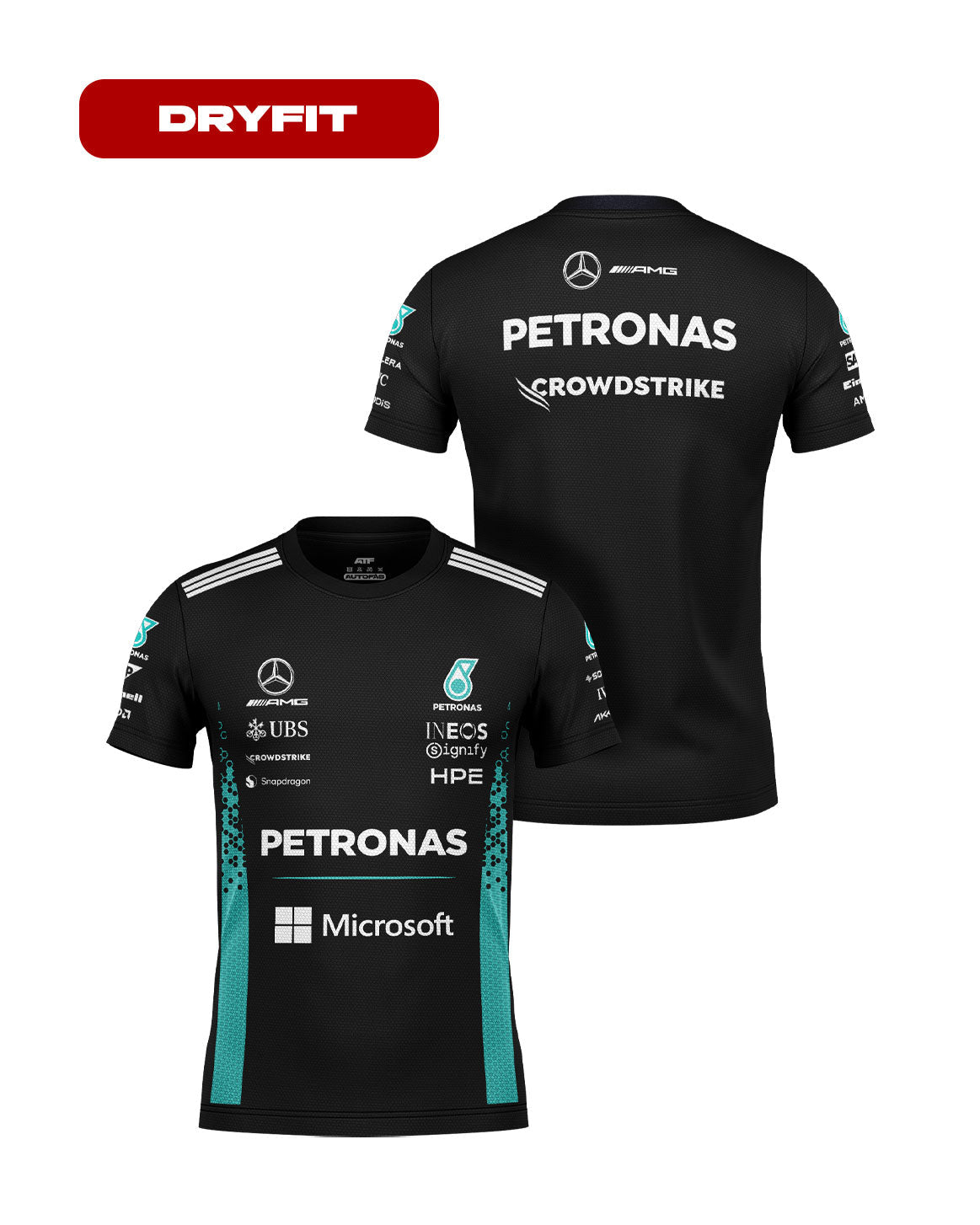 Camiseta Dryfit Mercedes F1 2026 Preta