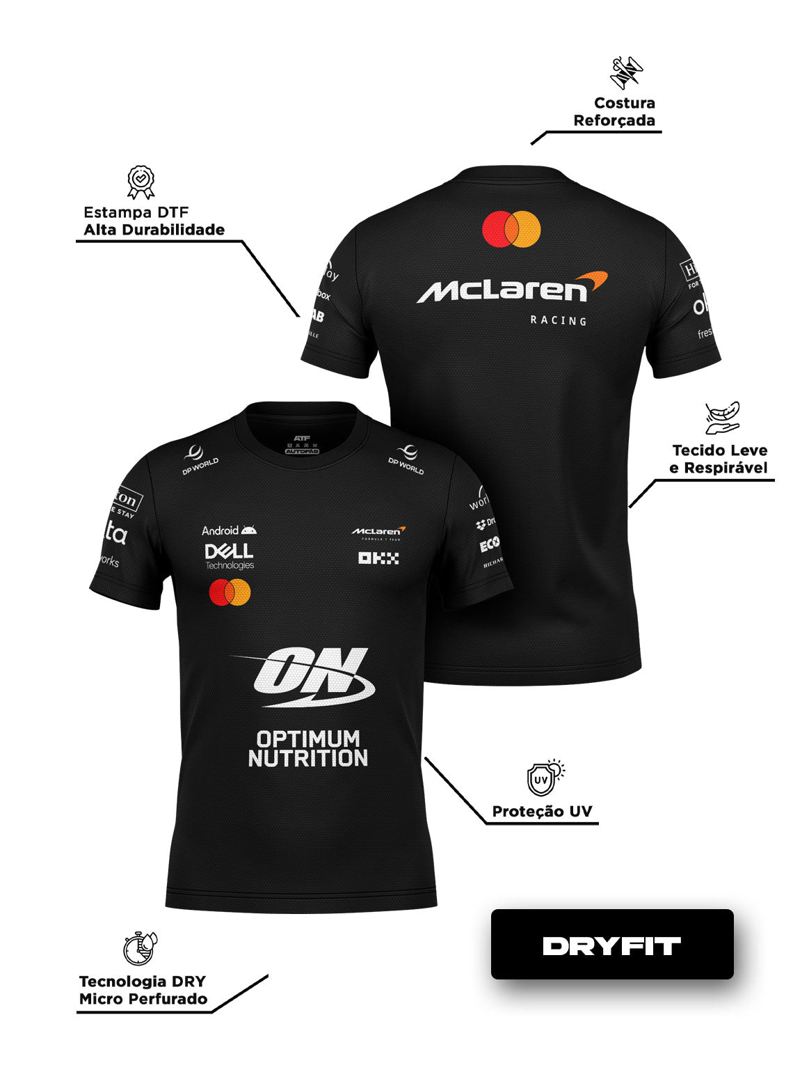 Camiseta Dryfit Mclaren F1 2026 Equipe