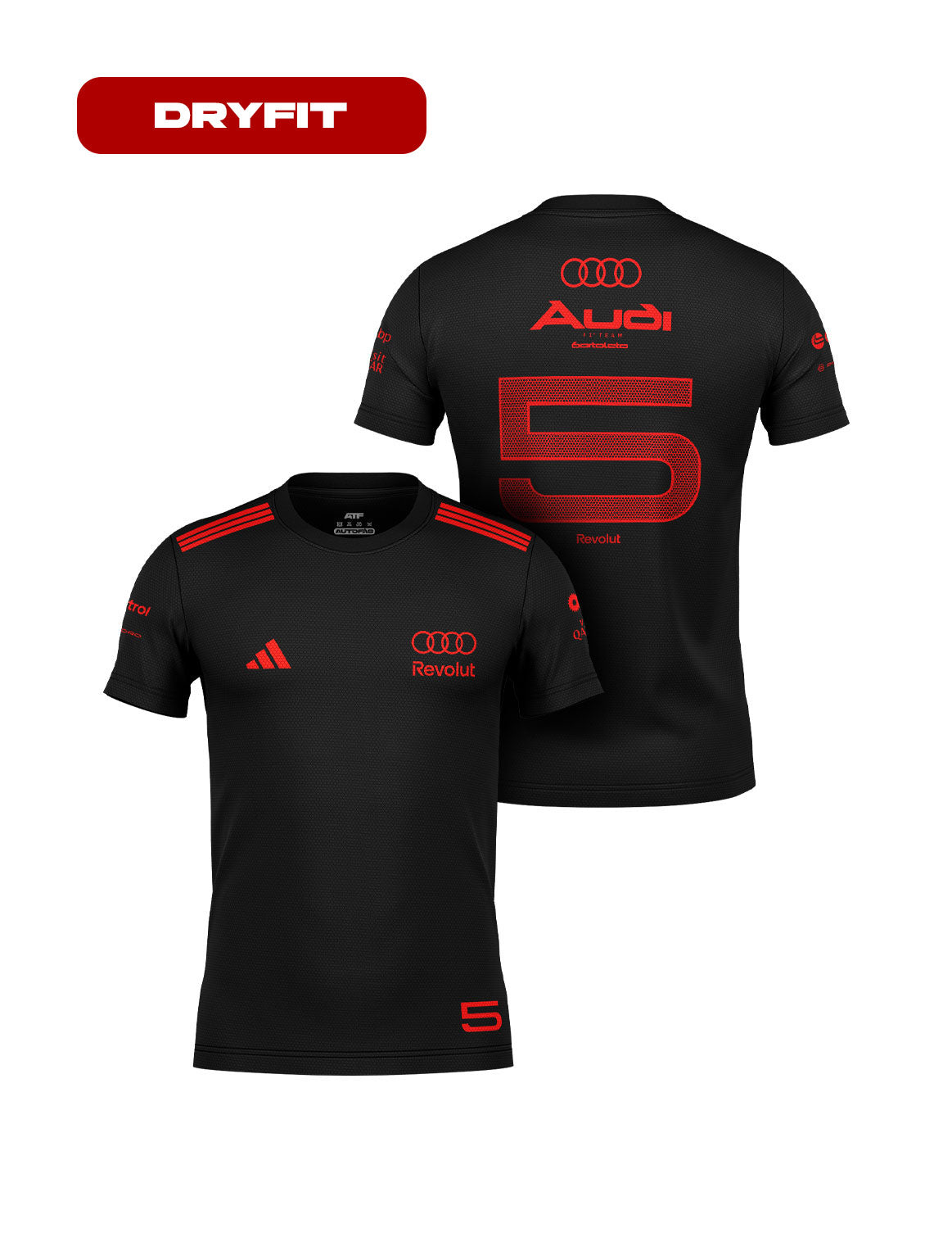 Camiseta Dryfit Bortoleto Audi Edição Red & Black
