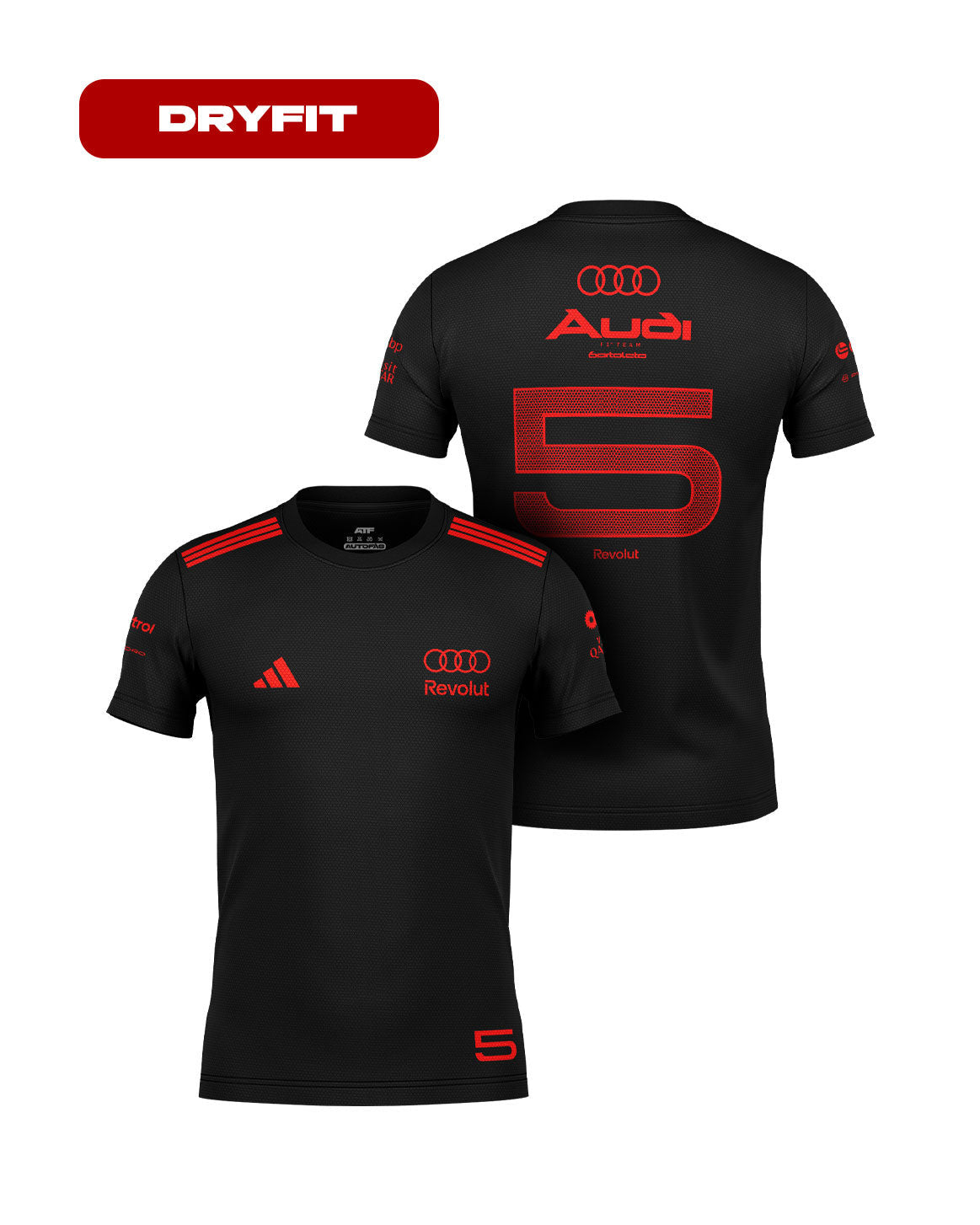 Camiseta Dryfit Bortoleto Audi Edição Red & Black