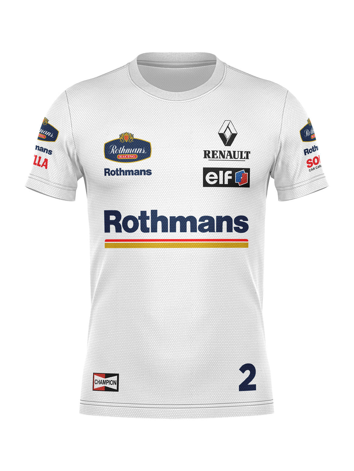 Camiseta DryFit Williams Retrô Rothmans Racing Branco