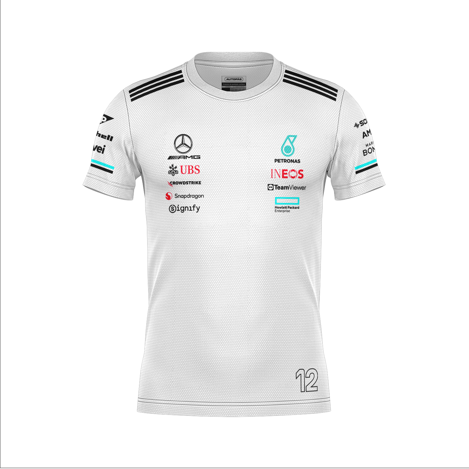Camiseta Dryfit Mercedes Kimi Antonelli Branco 2025