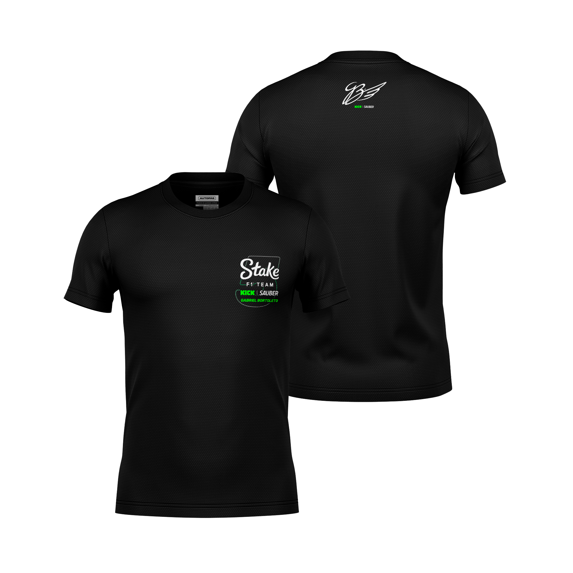 Camiseta Dryfit Sauber Gabriel Bortoleto Minimal Preto 2025