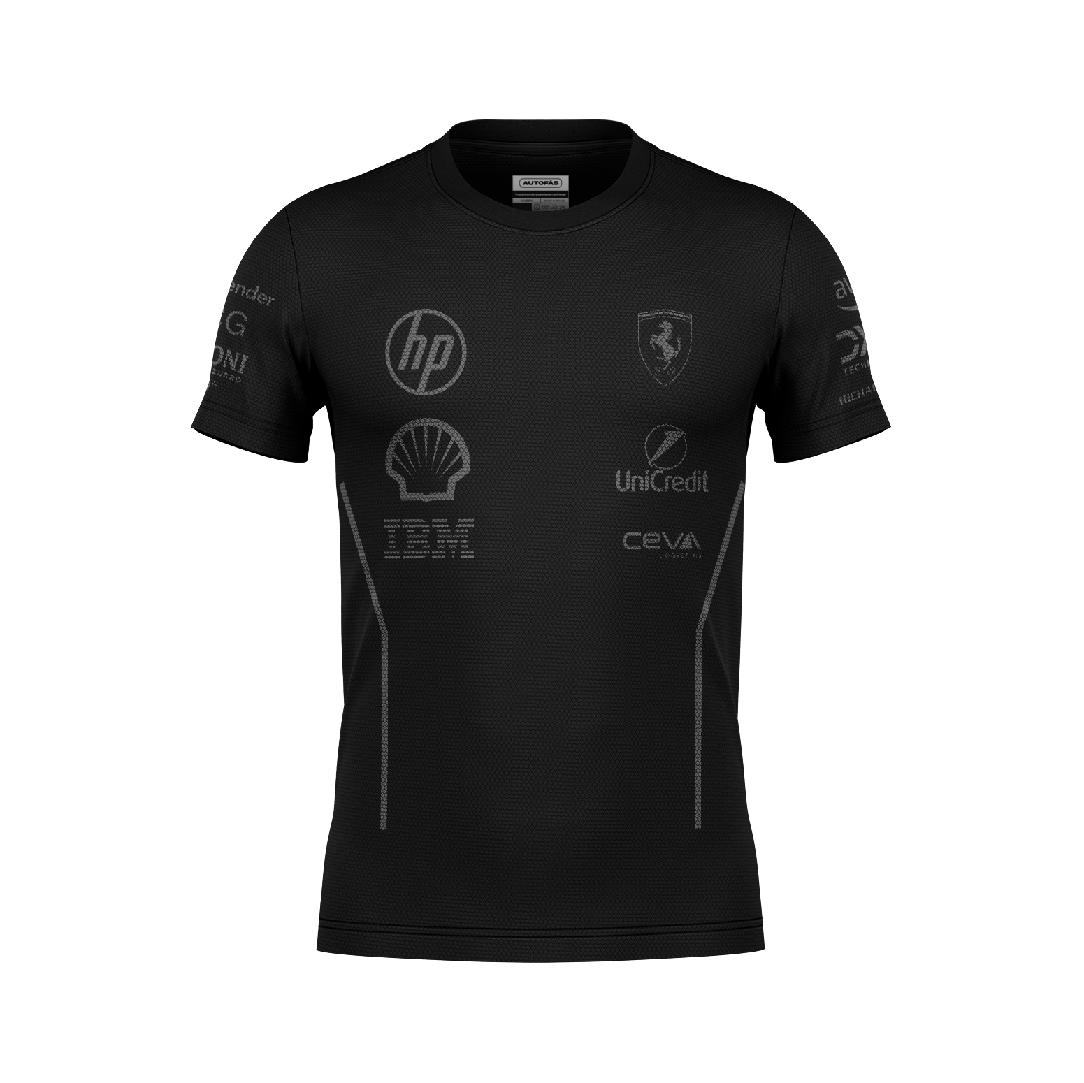Camiseta Ferrari Equipe All Black 2025 Preto