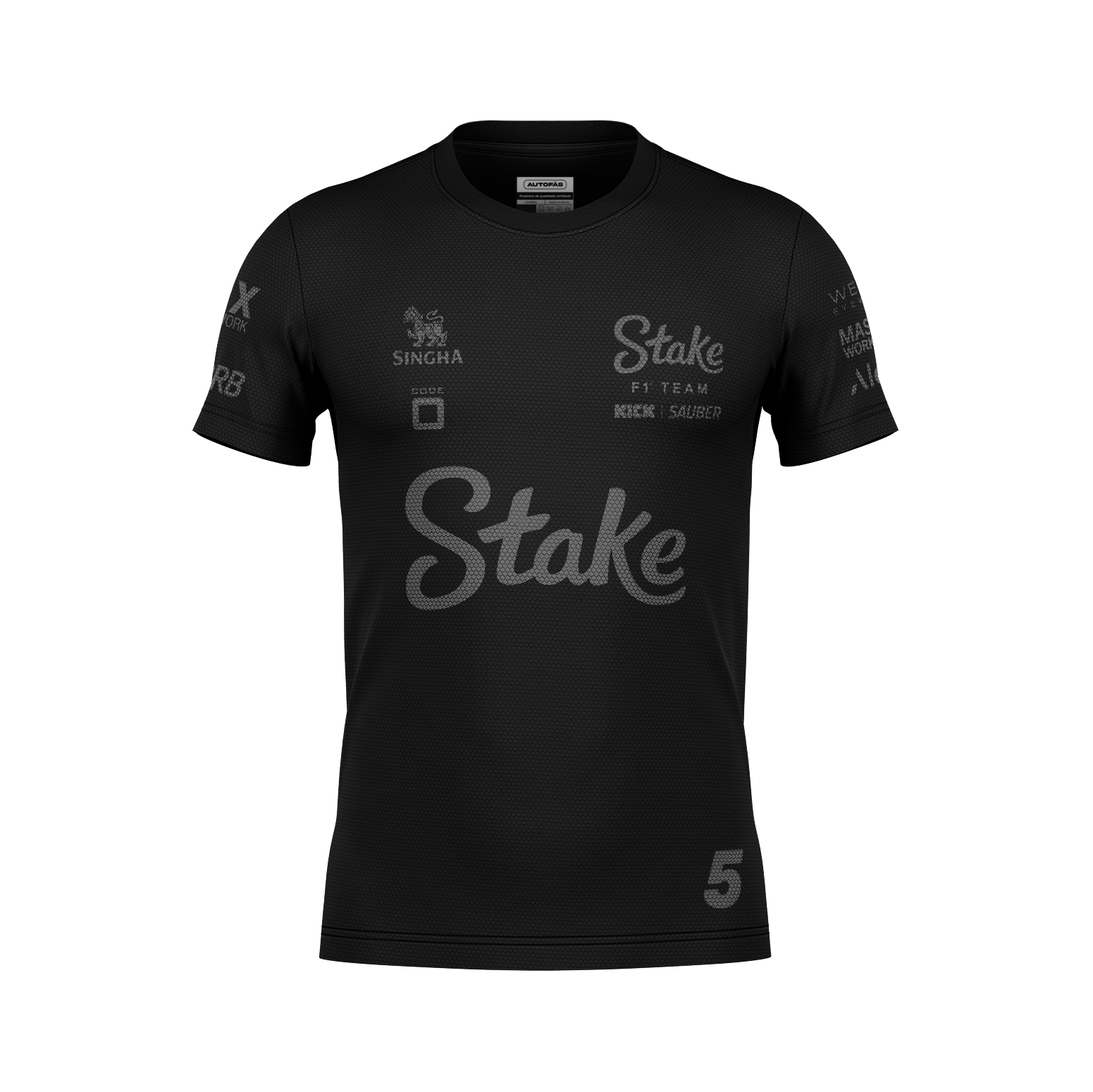 Camiseta Sauber Gabriel Bortoleto All Black 2025 Preto