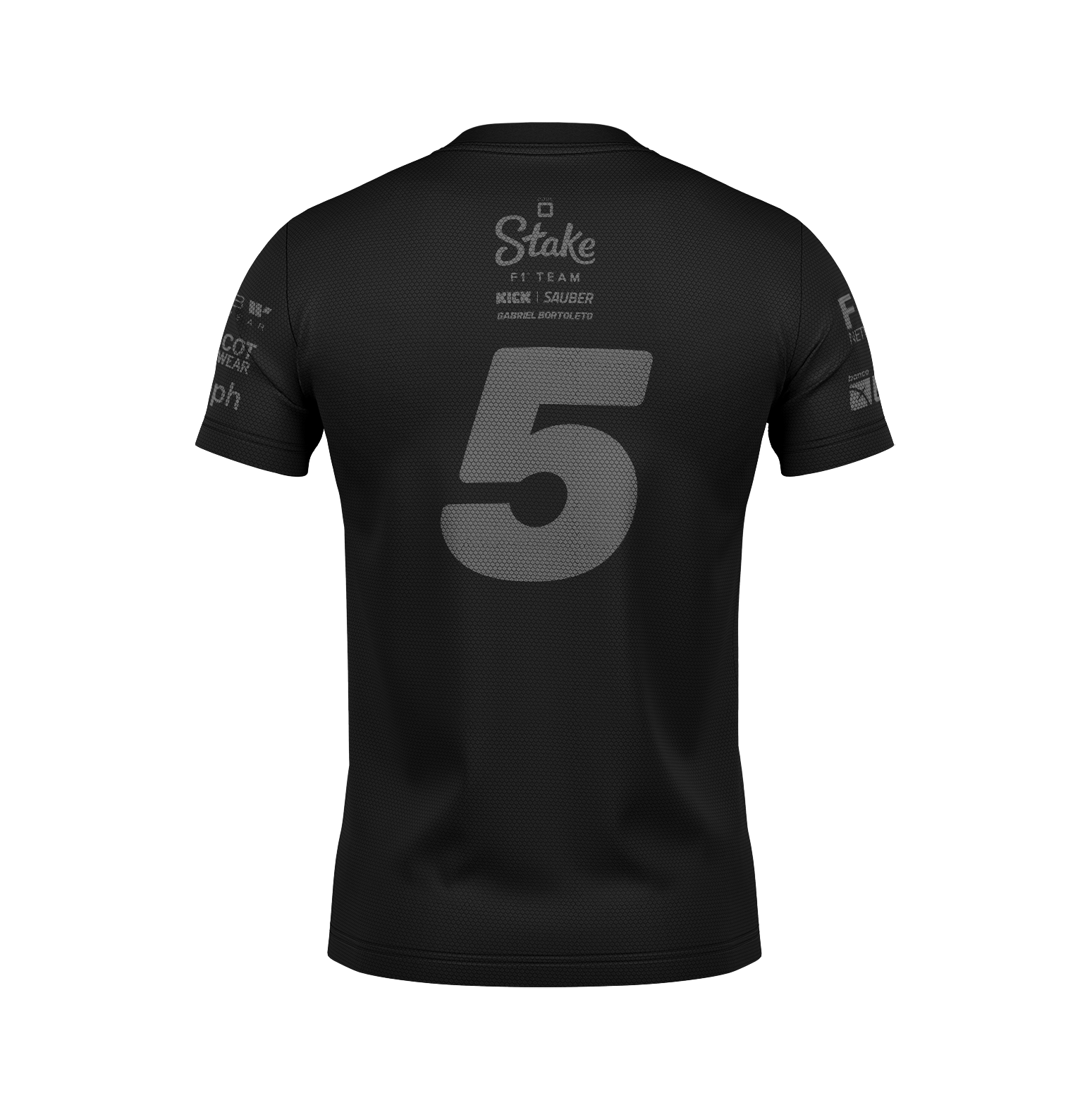 Camiseta Sauber Gabriel Bortoleto All Black 2025 Preto