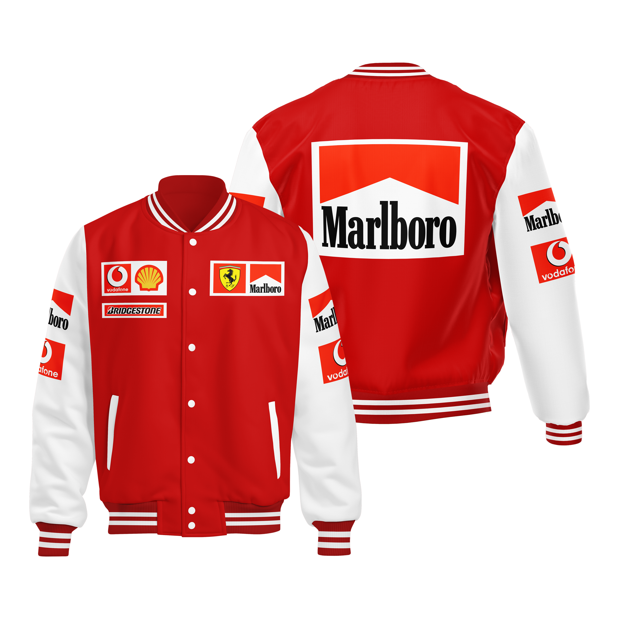 Jaqueta Scuderia Ferrari Vodafone Marlboro Retrô