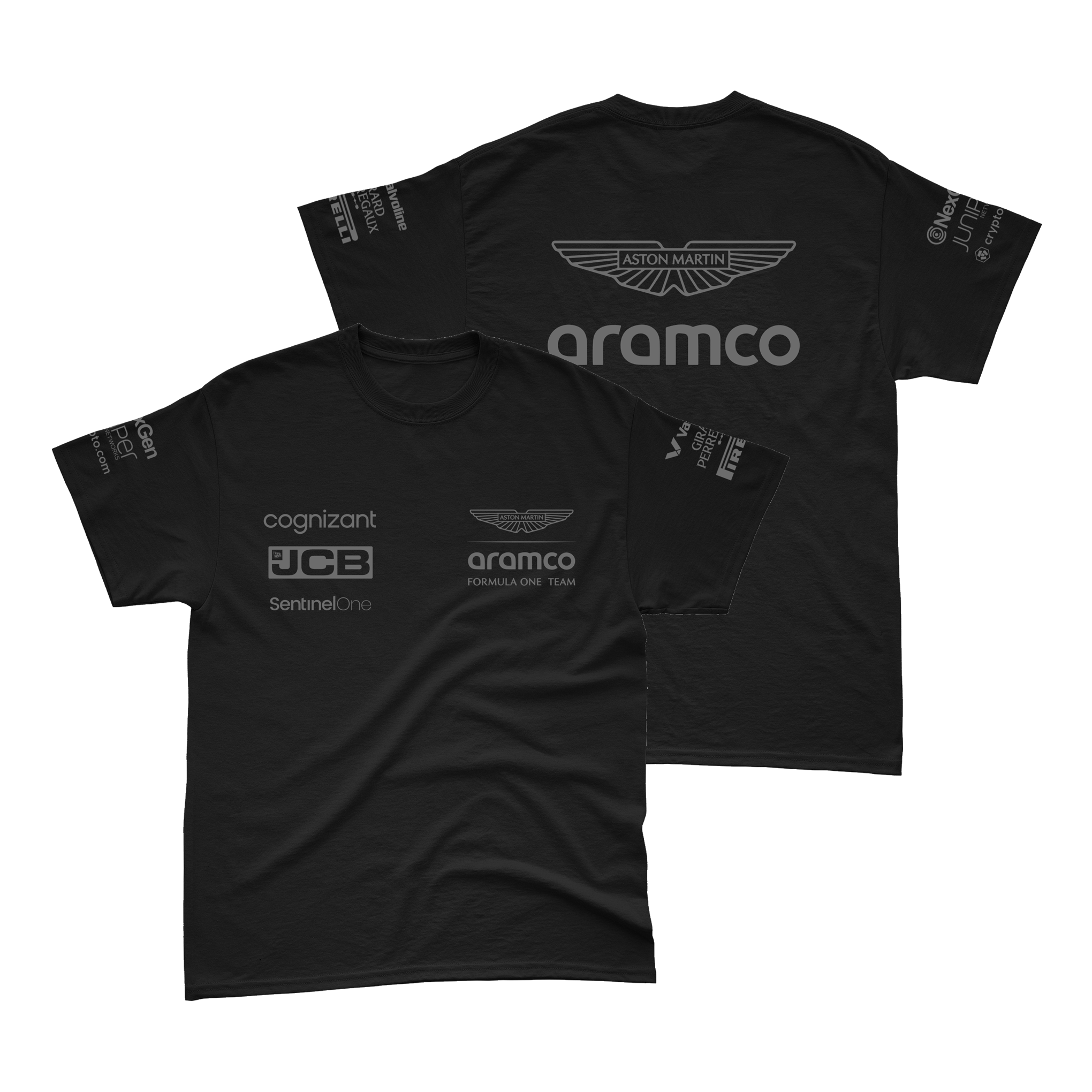 Camiseta Algodao Aston Martin 2024 All Black Autofas Store