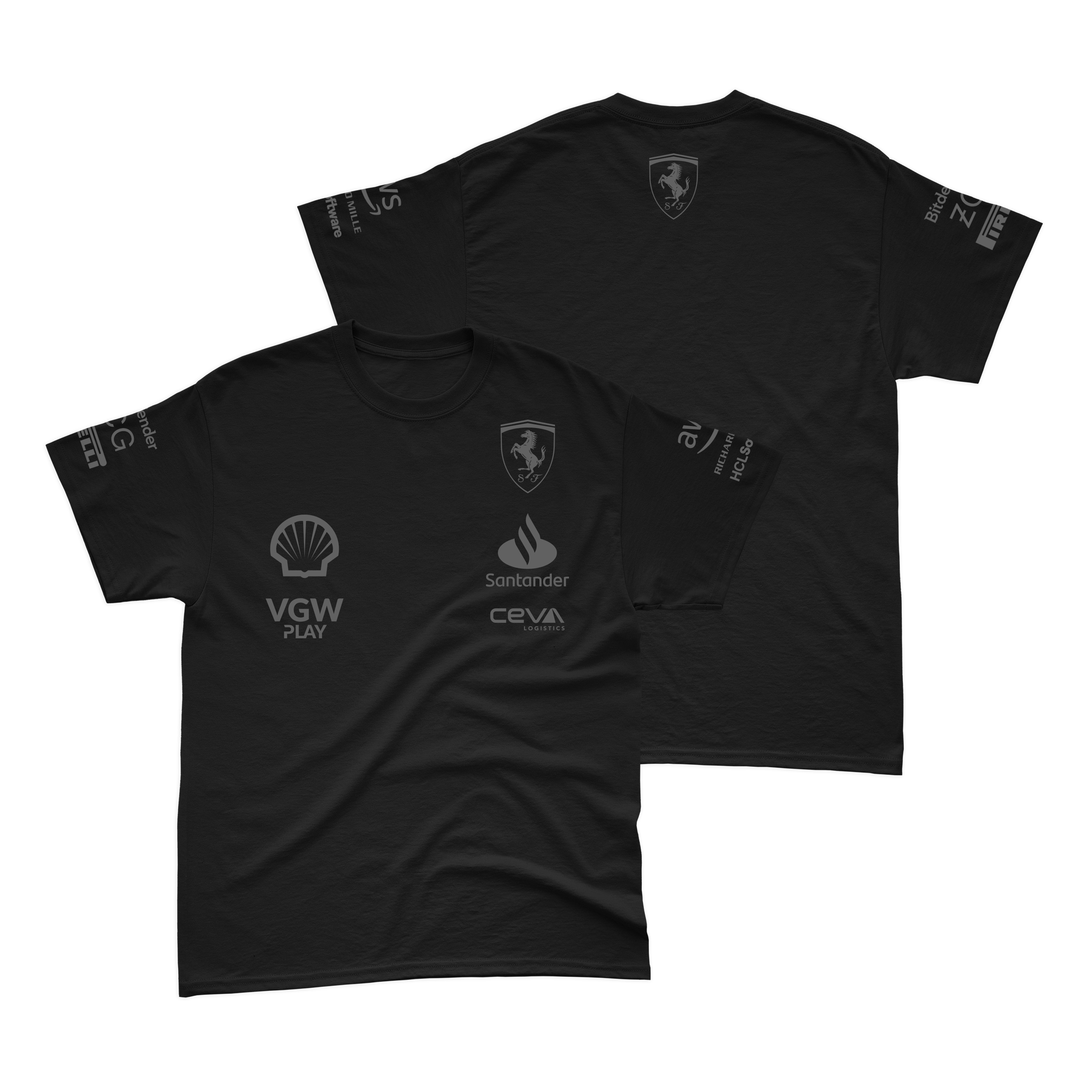 Camiseta Algodão Ferrari 2024 All Black