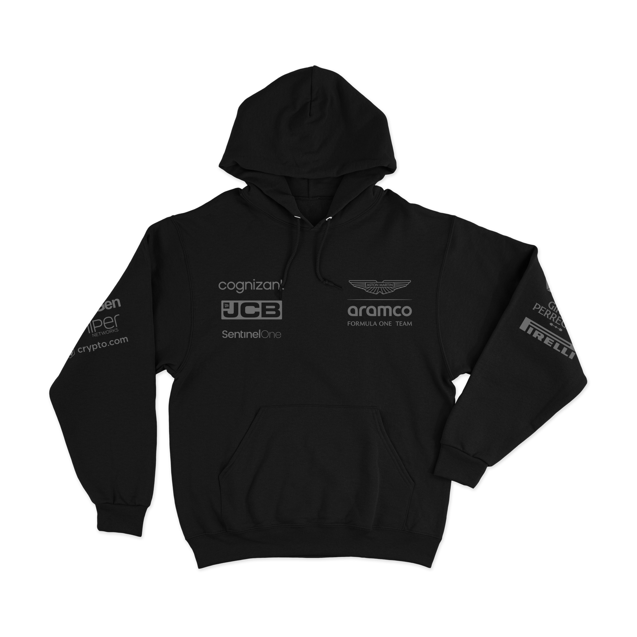 Moletom Canguru Aston Martin All Black 2024 Fernando Alonso