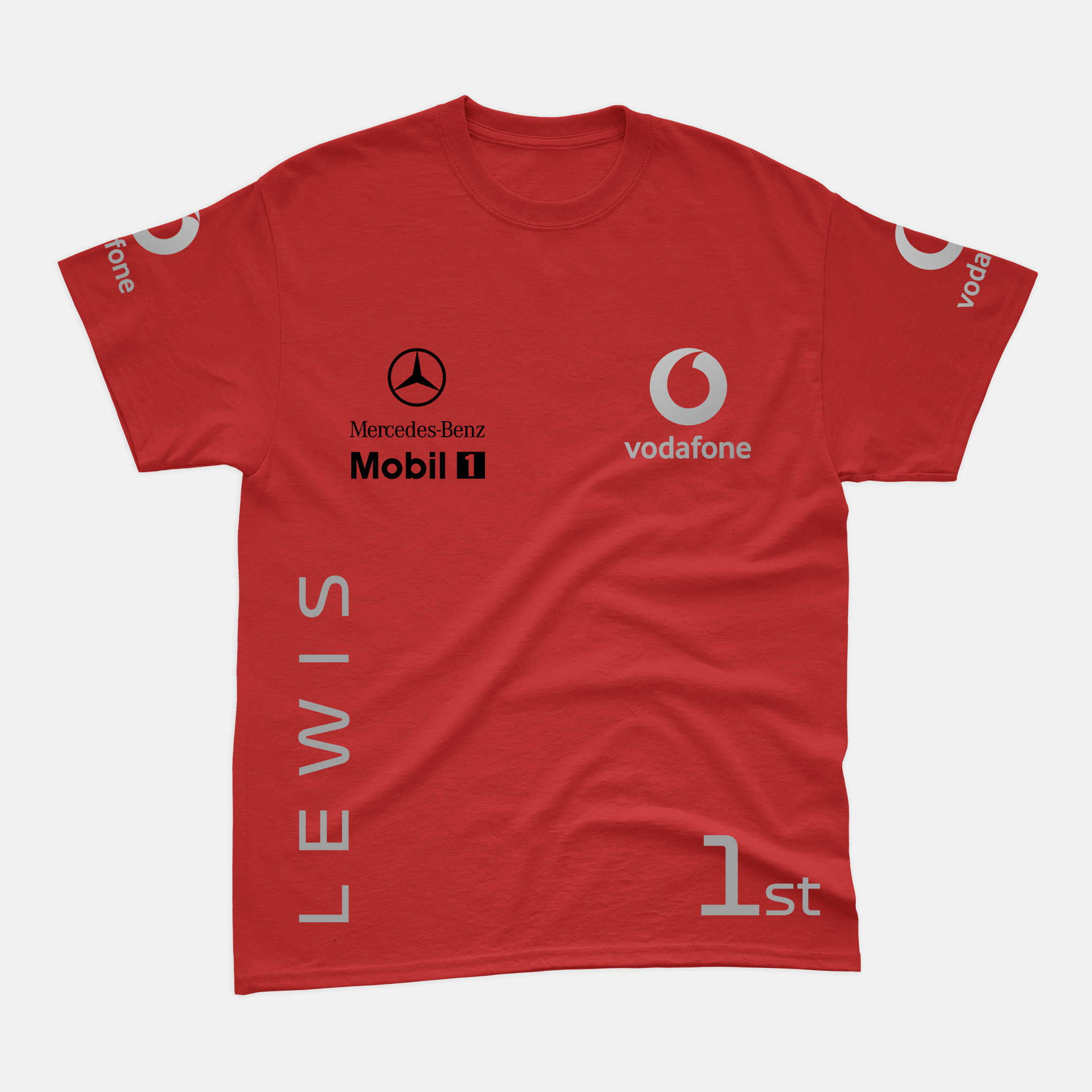 Camiseta Lewis Hamilton Mclaren Vodafone 2008 WDC Algodão