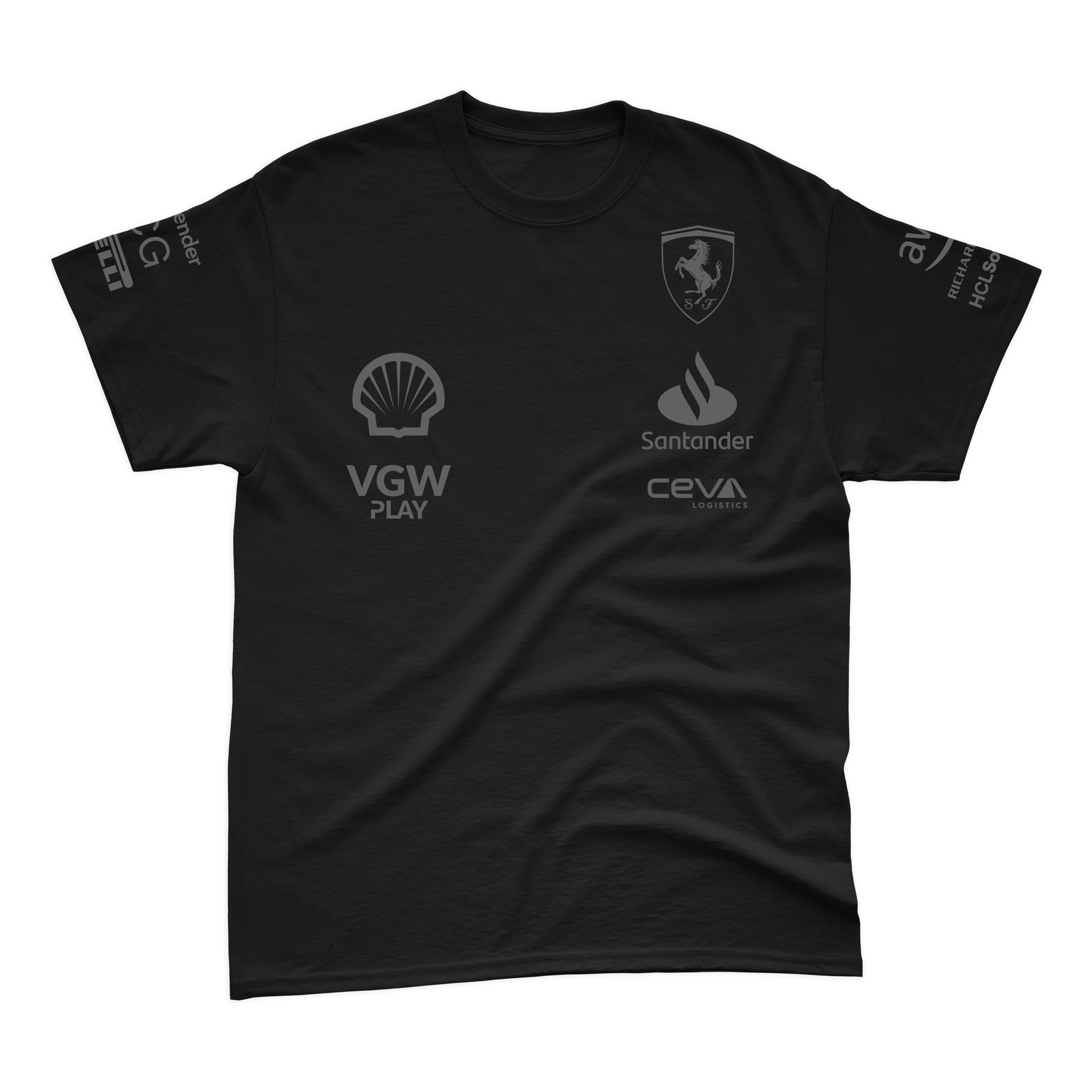 Camiseta Algodão Ferrari 2024 All Black