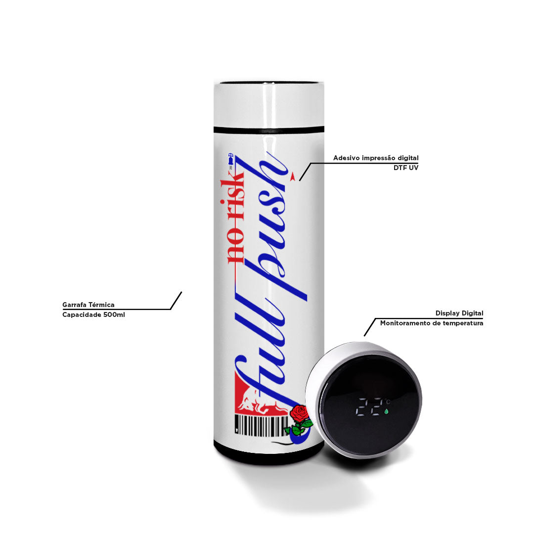 Garrafa Térmica No Risk No Push Verstappen Branca