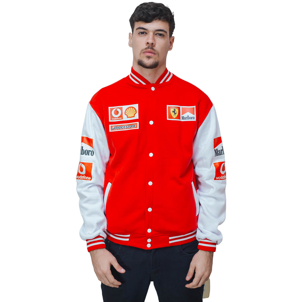 Jaqueta Scuderia Ferrari Vodafone Marlboro Retrô