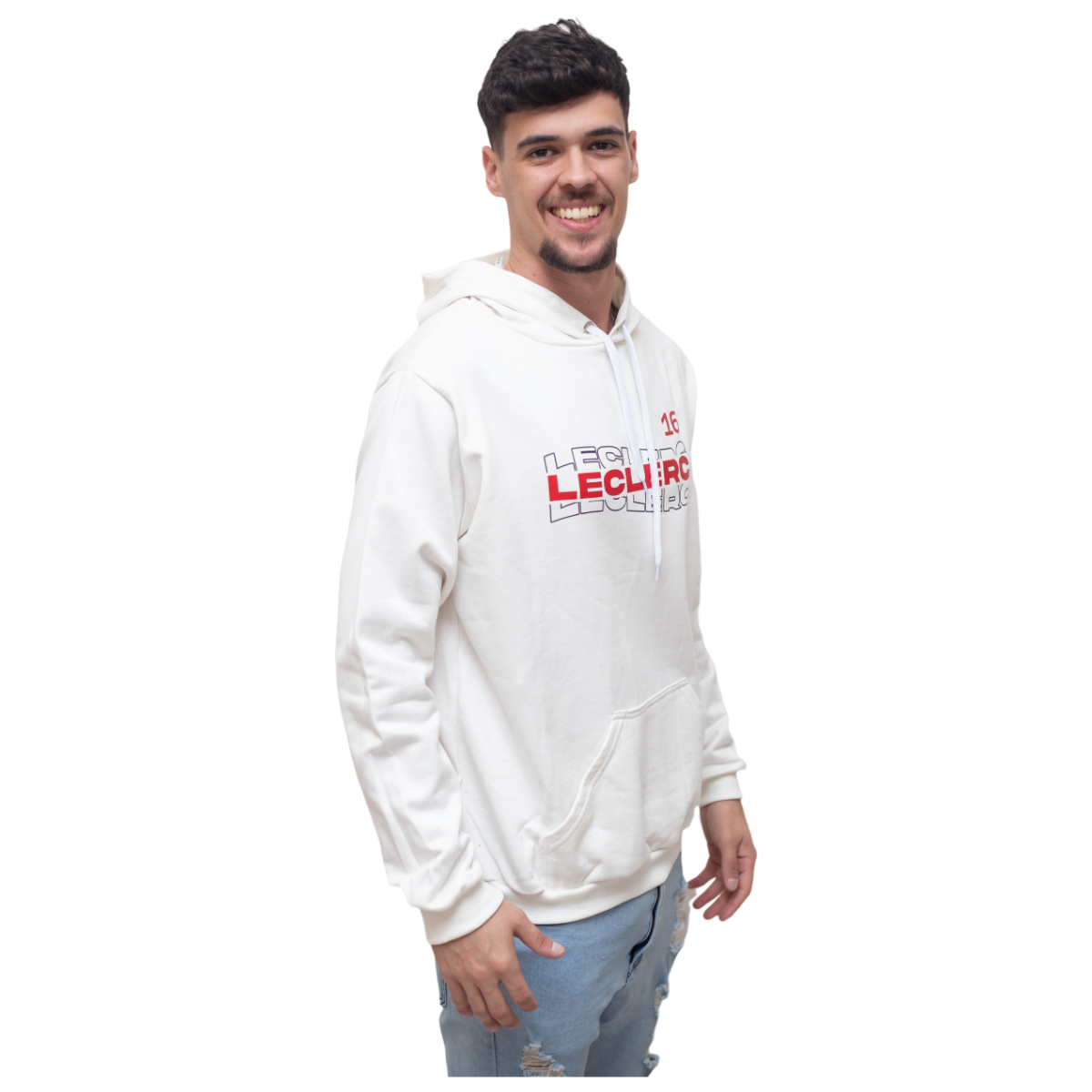 Moletom Canguru Charles Leclerc Waves Off White