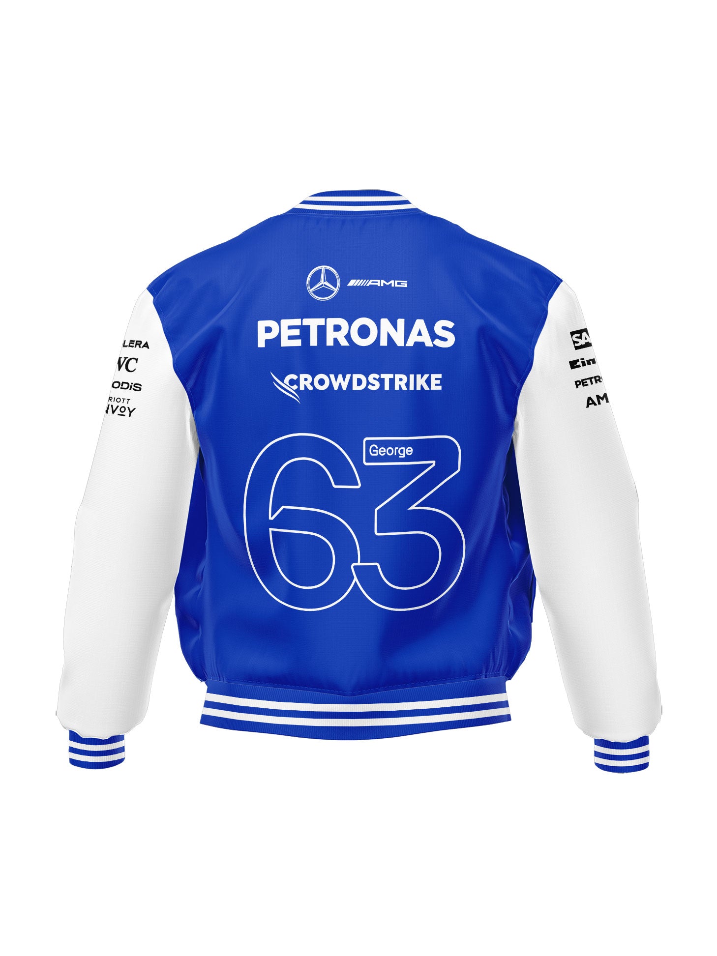 Jaqueta Mercedes F1 Team George Russell Azul Royal